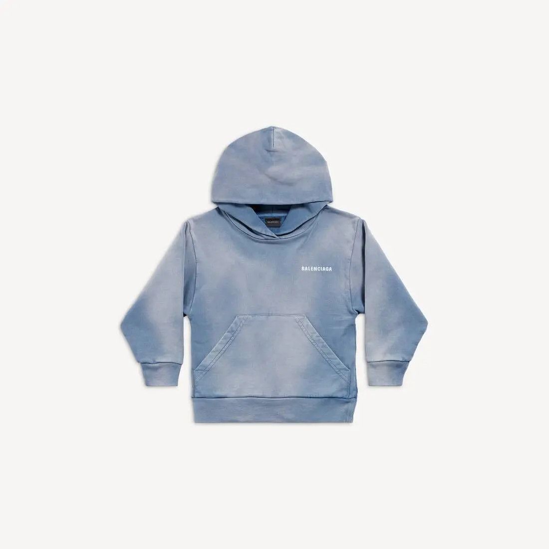 Balenciaga o1in1g0326 Size: KIDS 6 / Back Hoodie in Blue Size US XXS / EU 40 - 1 Thumbnail