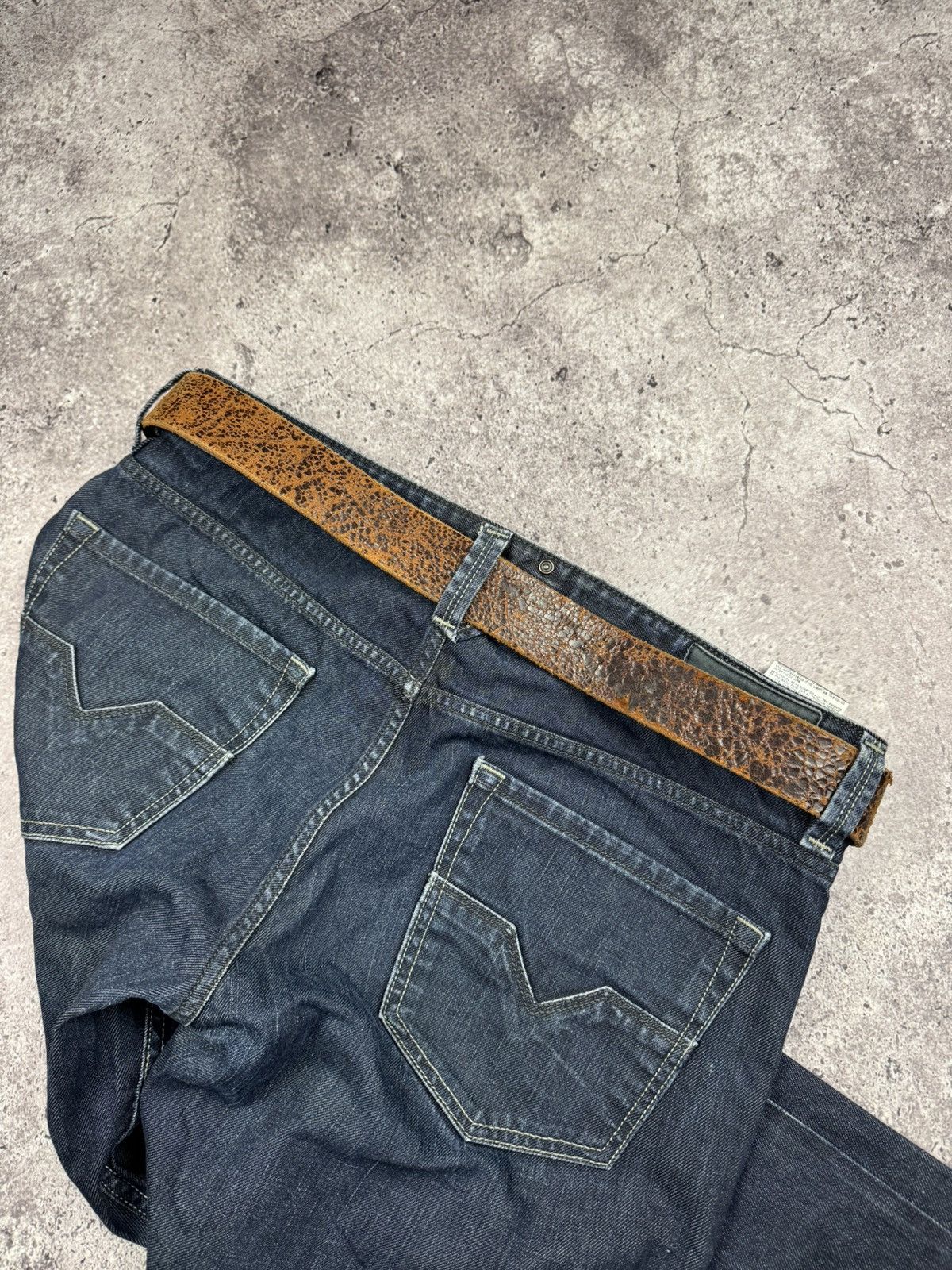 Japanese Brand 00’s NUMBER NINE STYLE FLOWER LEATHER RARE Y2K BELT VINTAGE Size ONE SIZE - 6 Thumbnail