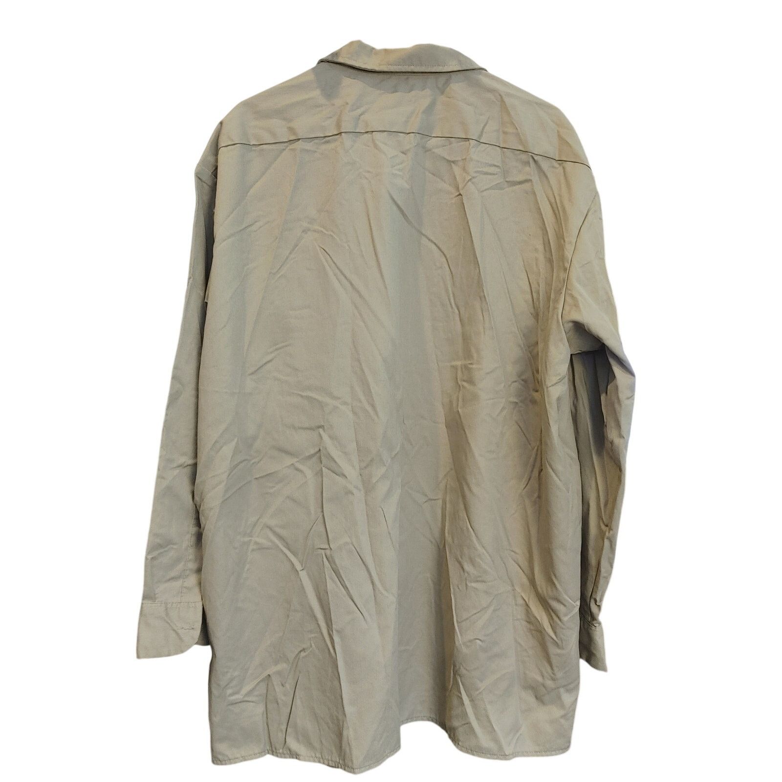 Dickies Dickies Mens 2X Beige Long Sleeve Button Down Collared Shirt Size US XXL / EU 58 / 5 - 2 Thumbnail