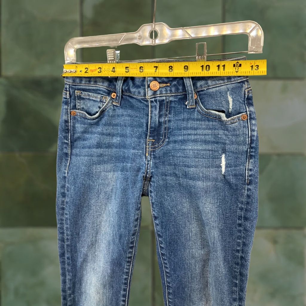Lucky Brand Lucky Brand Lolita Skinny Jeans 00 24 Blue Crop Raw Hem Denim Woman Slim 5-Pocket Modern Bohemian Size 24" / US 00 / IT 34 - 1 Thumbnail
