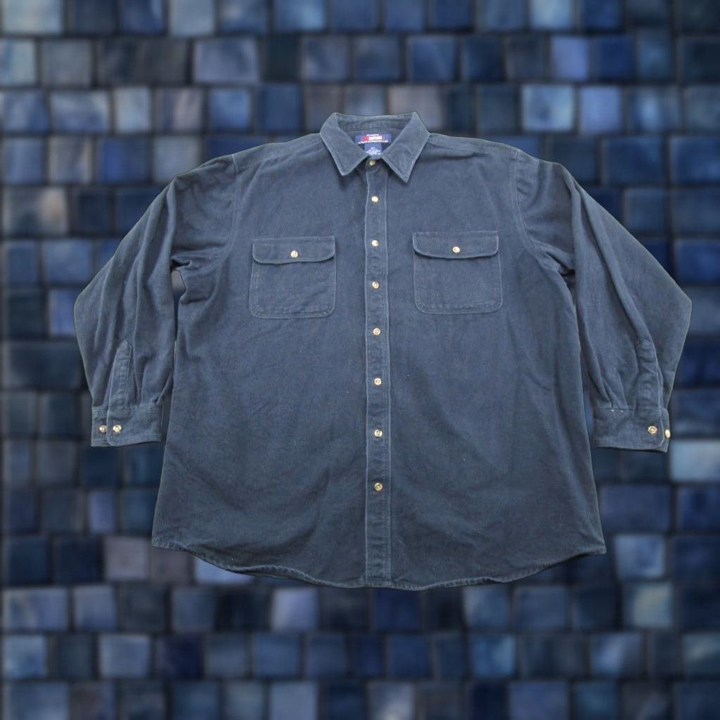 Vintage VTG Five Brother Chamois Flannel Blue 100% Cotton Button Up Mens 2XLT Size Big & Tall White? Size US XXL / EU 58 / 5 - 1 Thumbnail