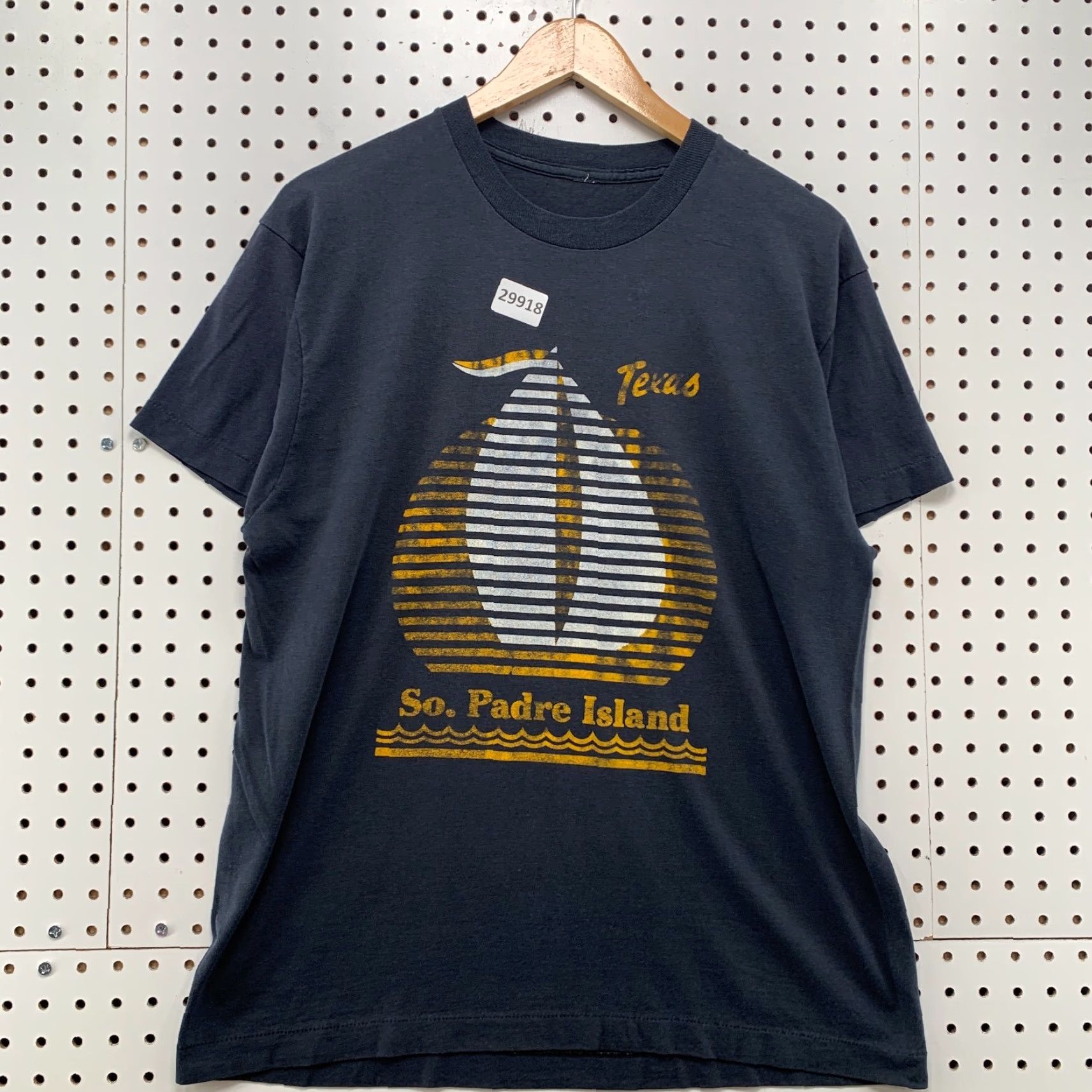 Vintage VINTAGE Sportswear Texas So Padre Island Shirt Mens L Black Cotton T-Shirt Crew Neck Short Sleeve Vintage 90s Theme: Texas Mens Size US L / EU 52-54 / 3 - 2 Thumbnail