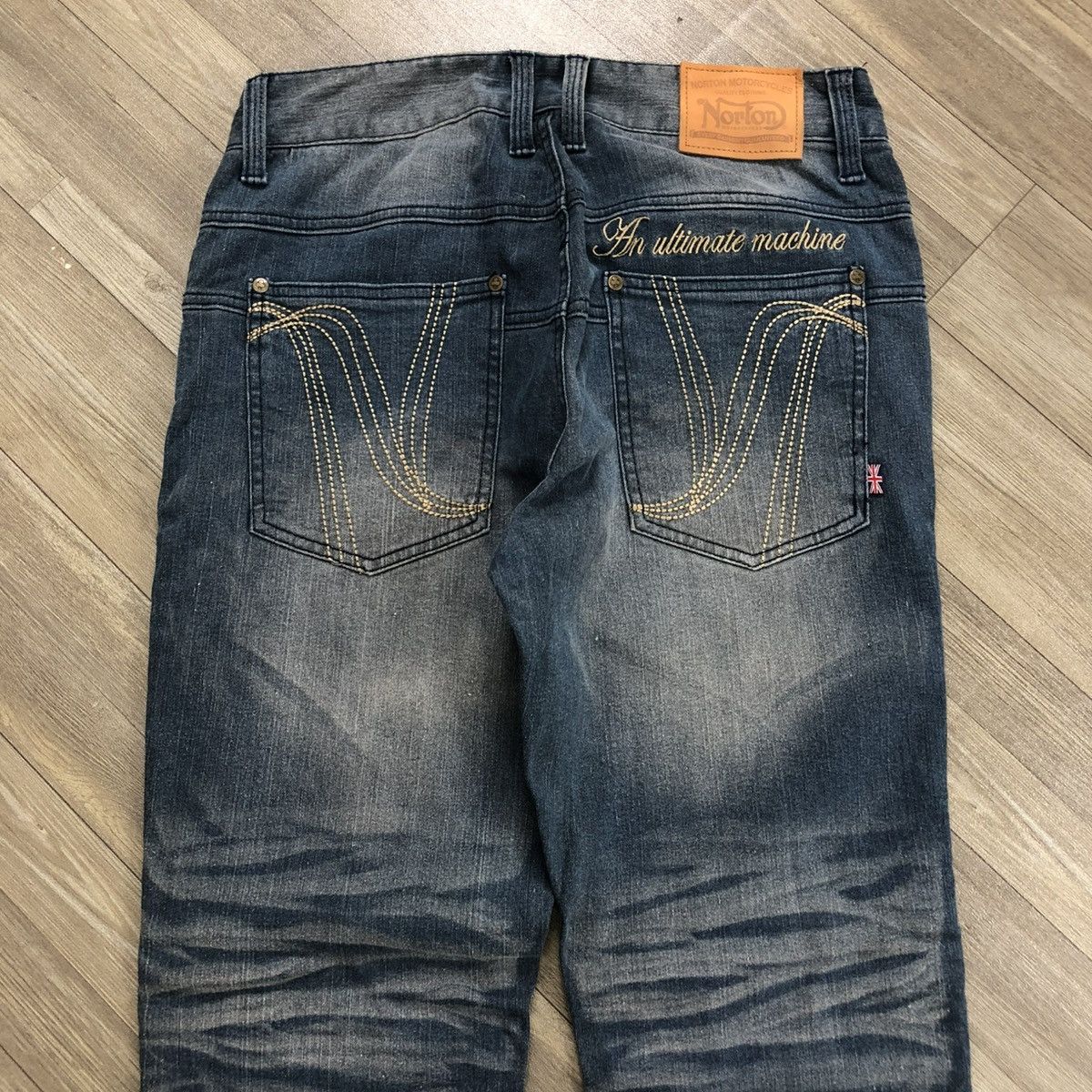 Norton × Sports Specialties 2000s Norton World Champions Biker Jeans Size US 31 - 13 Thumbnail