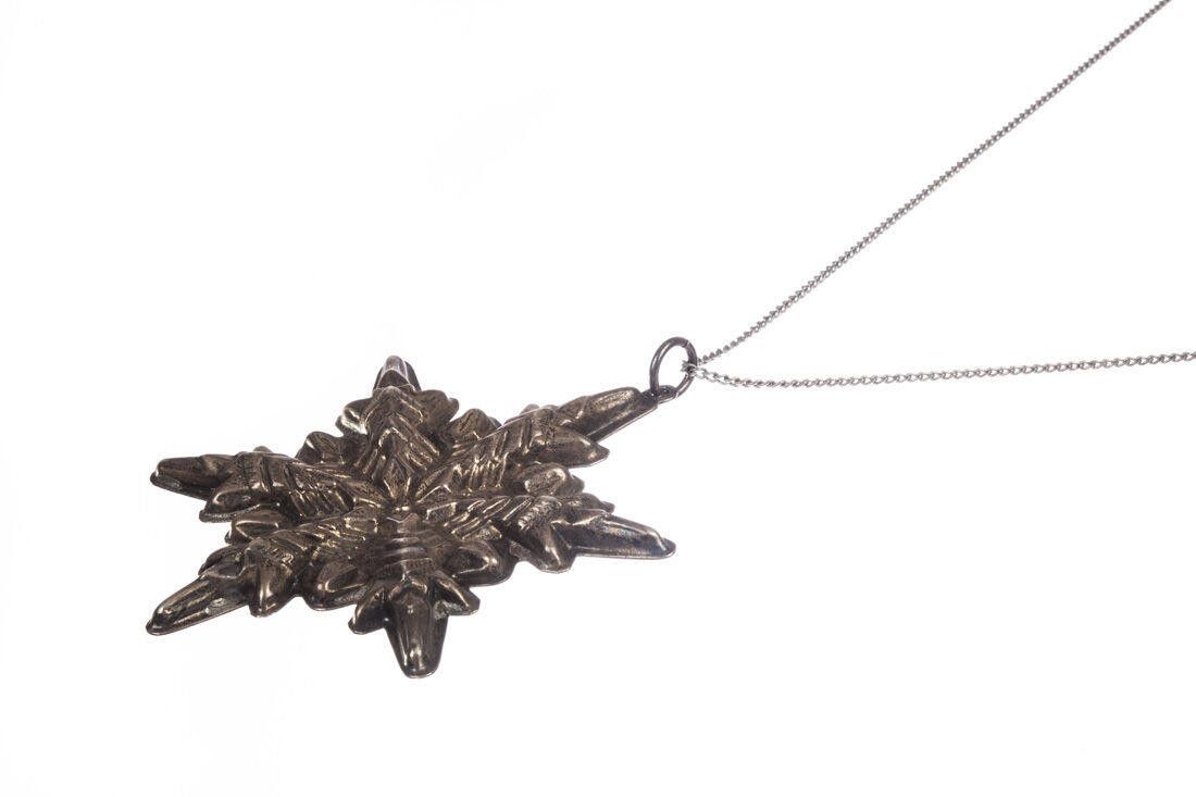 Designer Sterling Silver Snowflake Pendant Necklace Size ONE SIZE - 3 Thumbnail