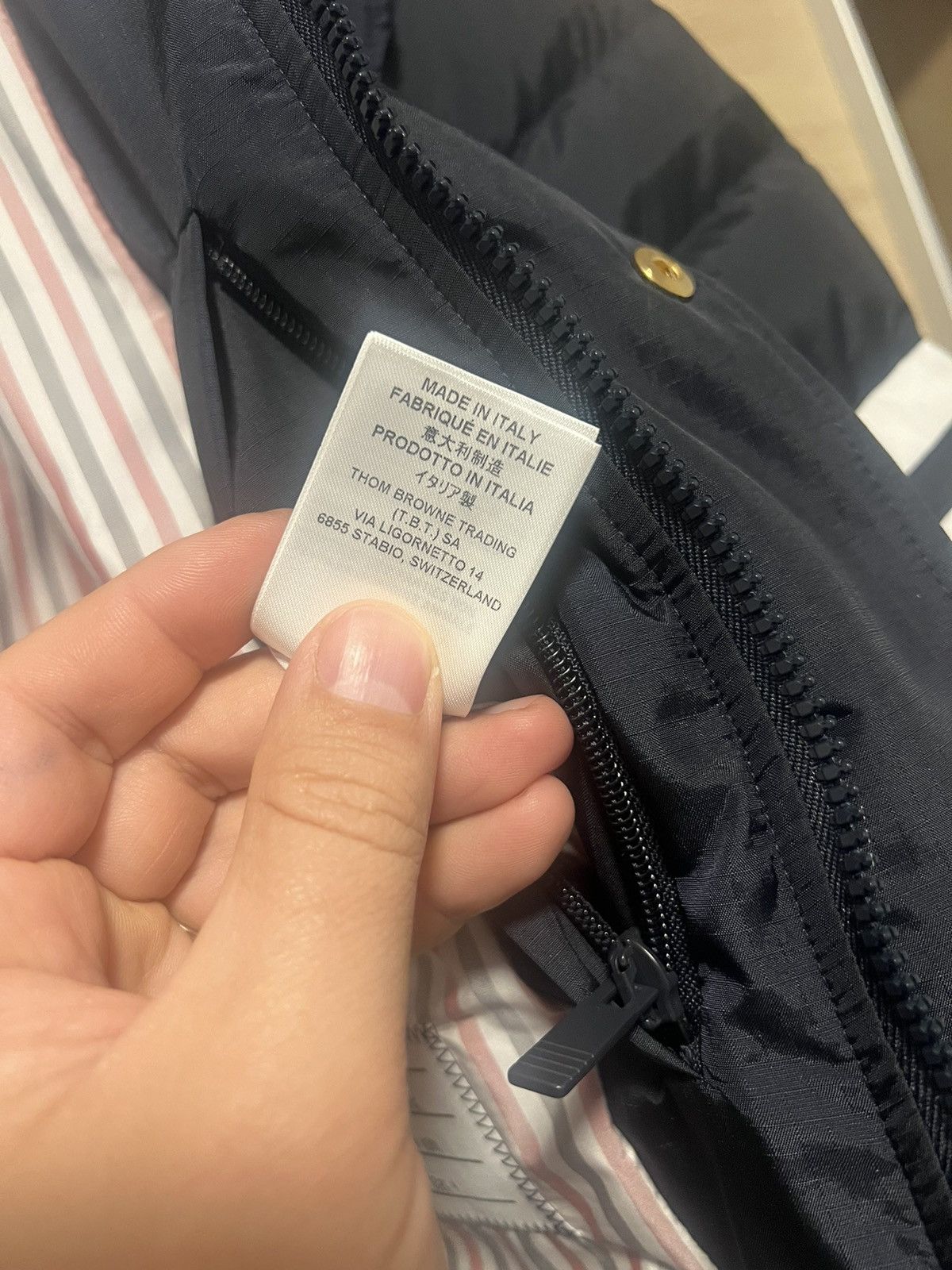 Thom Browne Shiny Ripstop Navy size 4 Size US XL / EU 56 / 4 - 7 Thumbnail