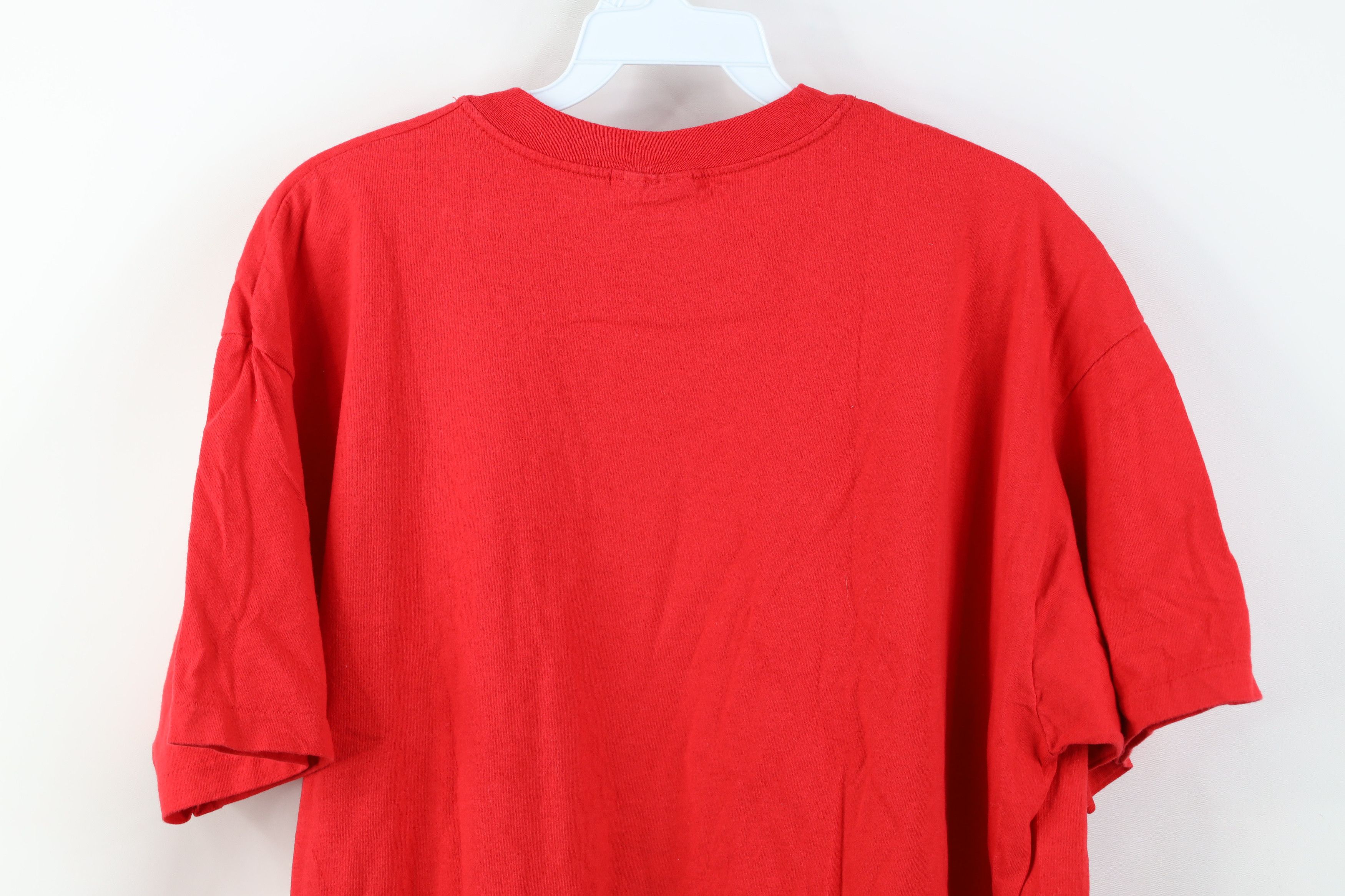 Hanes Vintage 80s 90s Hanes Cotton Short Sleeve T-Shirt Red USA Size US XL / EU 56 / 4 - 8 Thumbnail