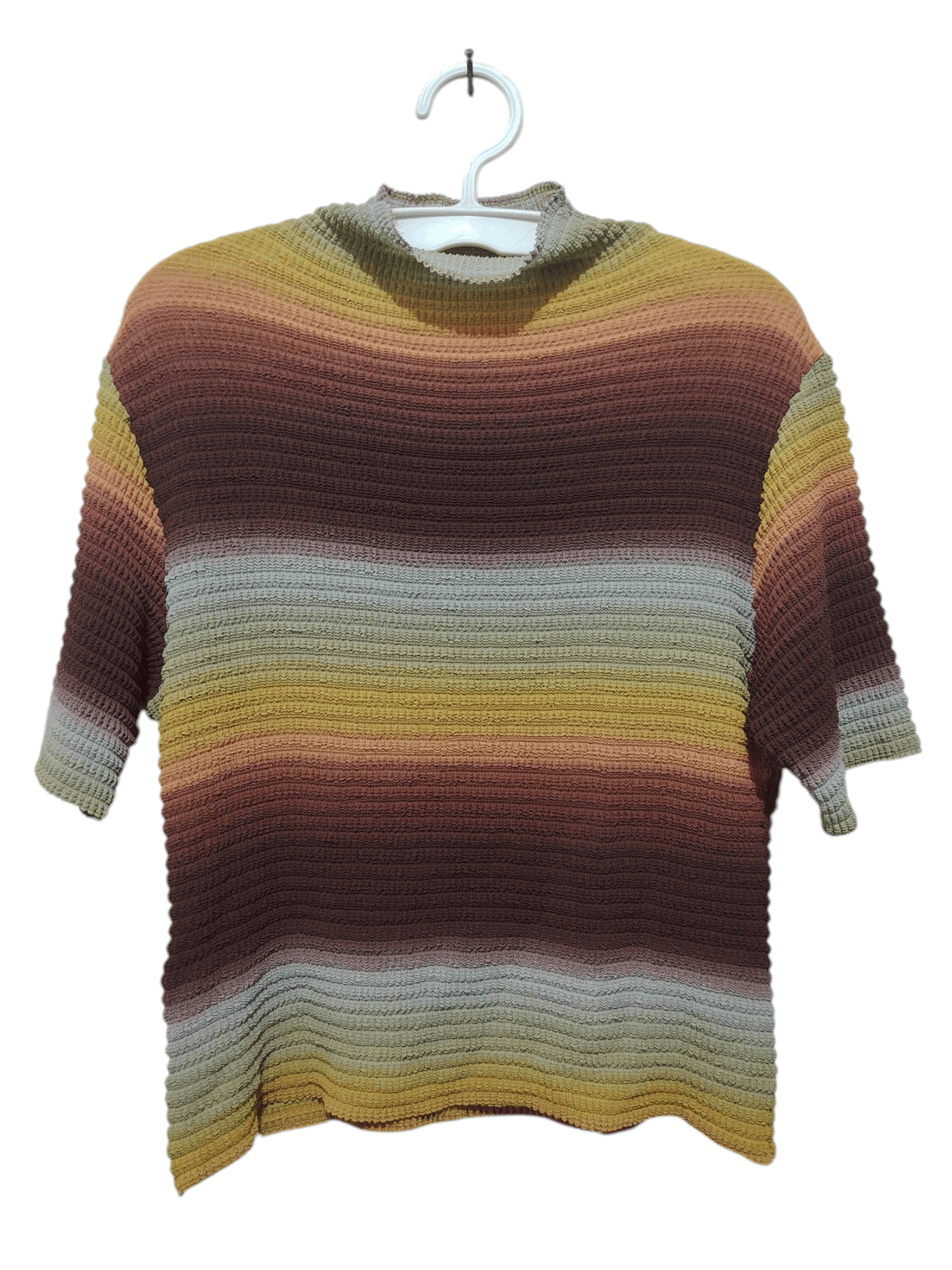Issey Miyake Rare Japanese Claire Elmorea Pleated t shirt multicolour Size US S / EU 44-46 / 1 - 7 Thumbnail