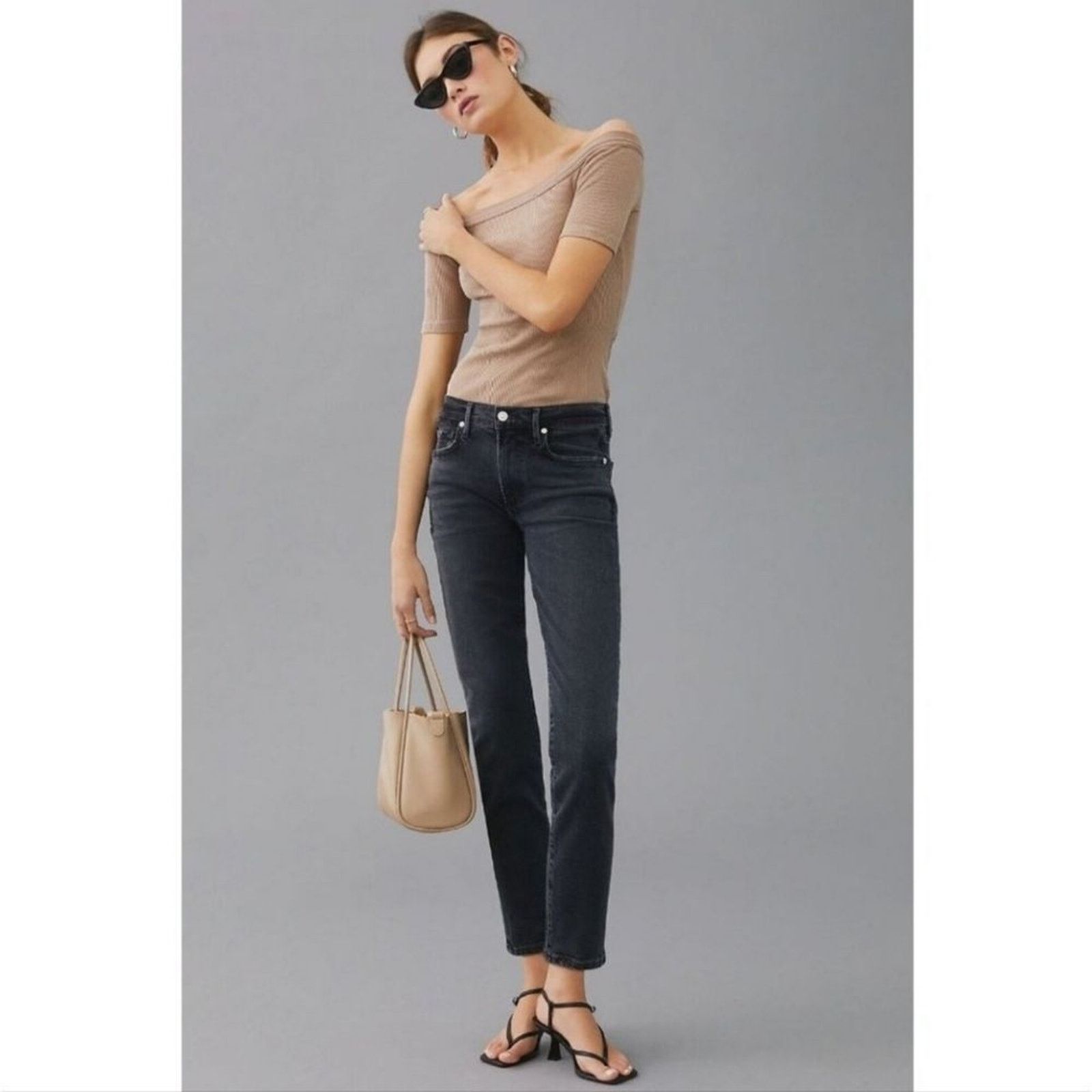 Citizens Of Humanity Citizens Of Humanity Ella Black Slim Crop Jeans Size 29 Size 29" - 1 Thumbnail