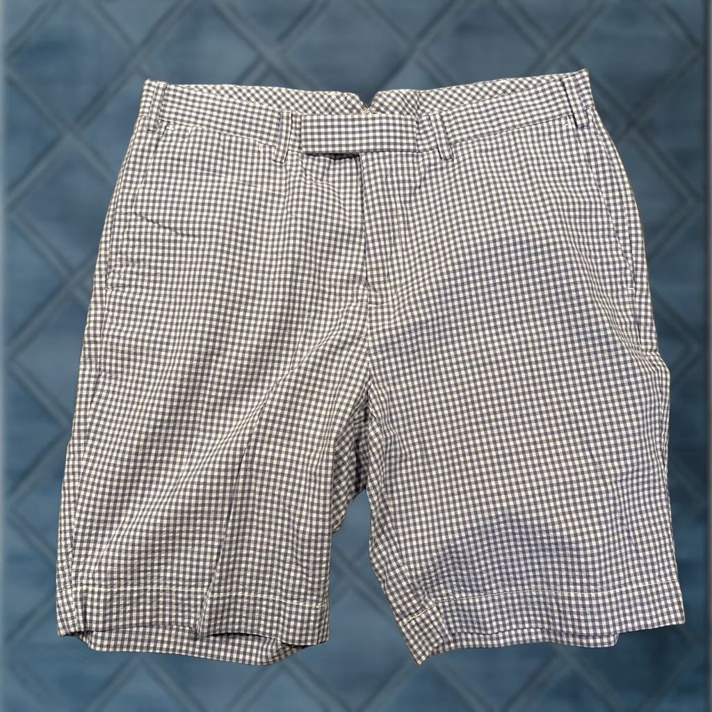Polo Ralph Lauren Polo Ralph Lauren Shorts Cotton Blue White Seersucker 34" X 9.5" Size US S / EU 44-46 / 1 - 1 Thumbnail