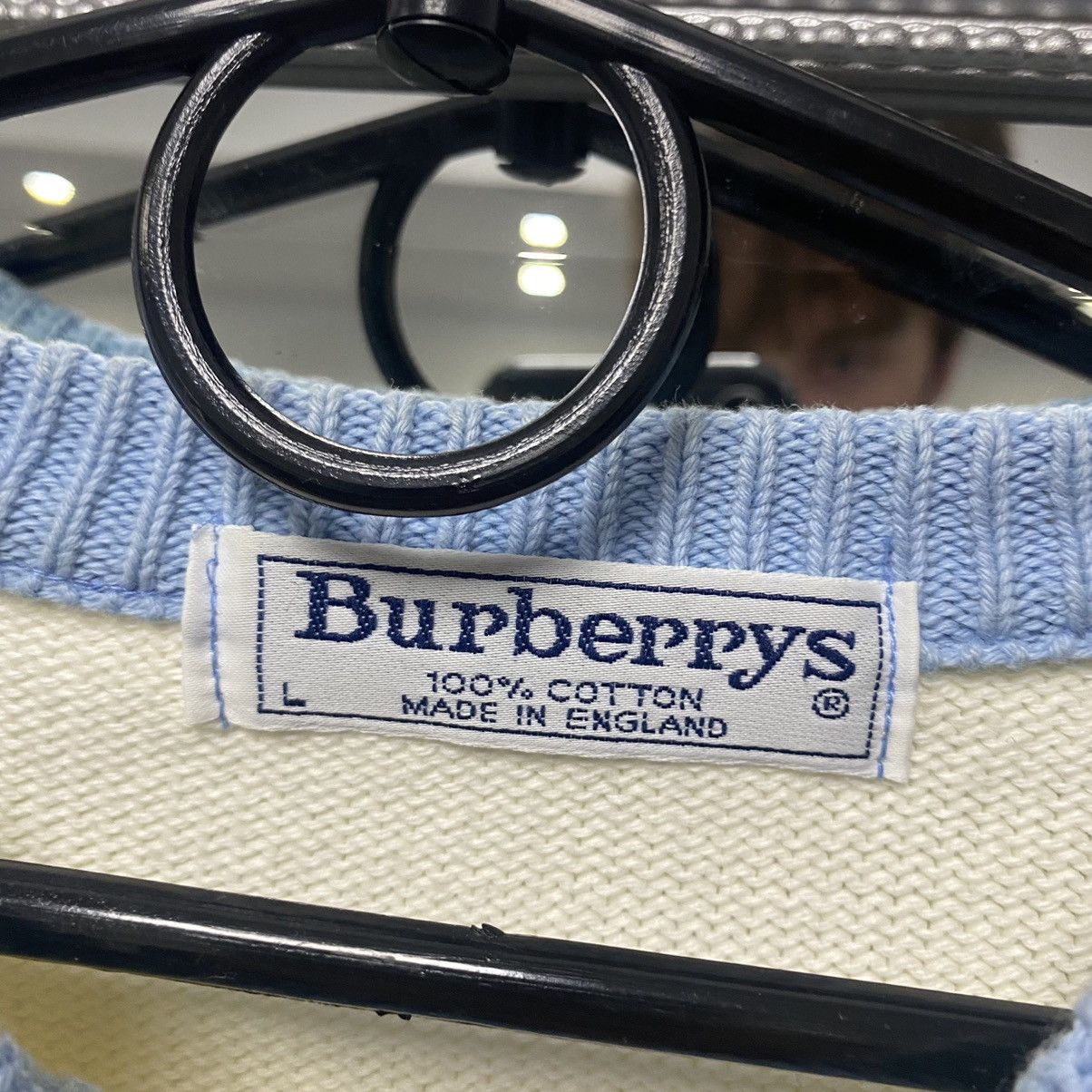 Burberry Vintage Burberry sweater Big Logo luxury Rare Size US L / EU 52-54 / 3 - 6 Thumbnail