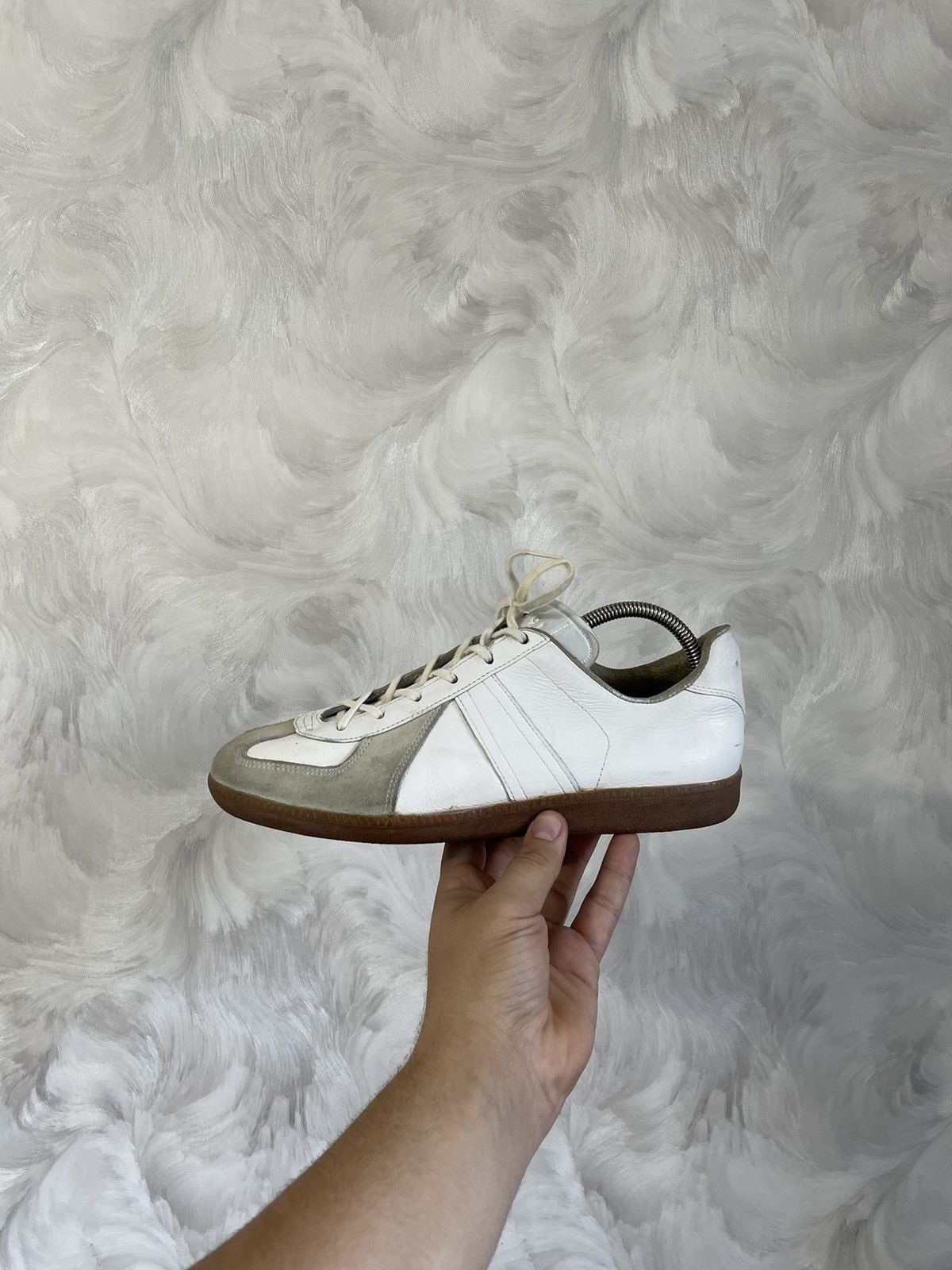 image of Vintage Bw Sport Gats Sneakers Leather White Military Siz:11, Men's