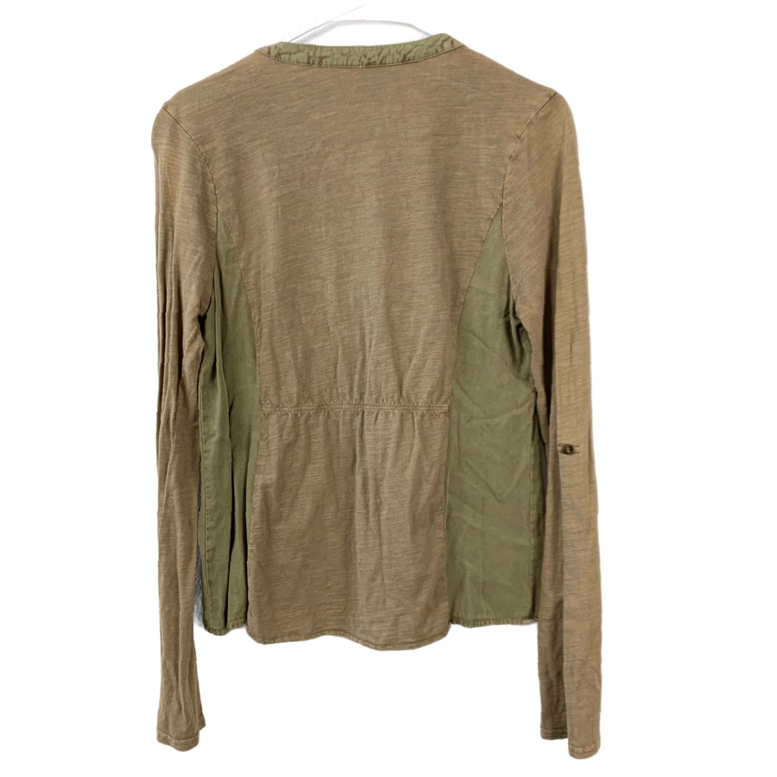 Vintage VINTAGE Y2K Daytrip Boho-Chic Shirt Womens L Olive Green Long Sleeve Utility Bella Swan Size L / US 10 / IT 46 - 7 Thumbnail