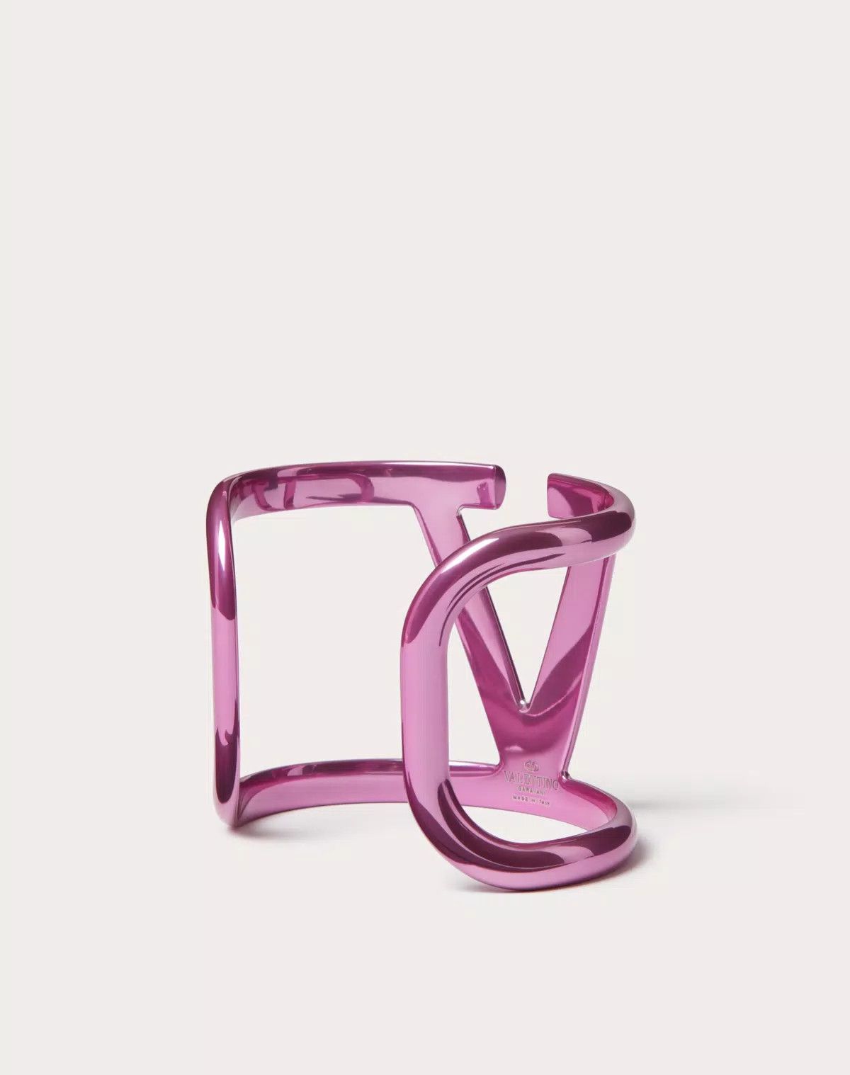 Valentino oc11z0725 Size: S / Vlogo Signature Metal Bracelet in Pink Size ONE SIZE - 4 Thumbnail