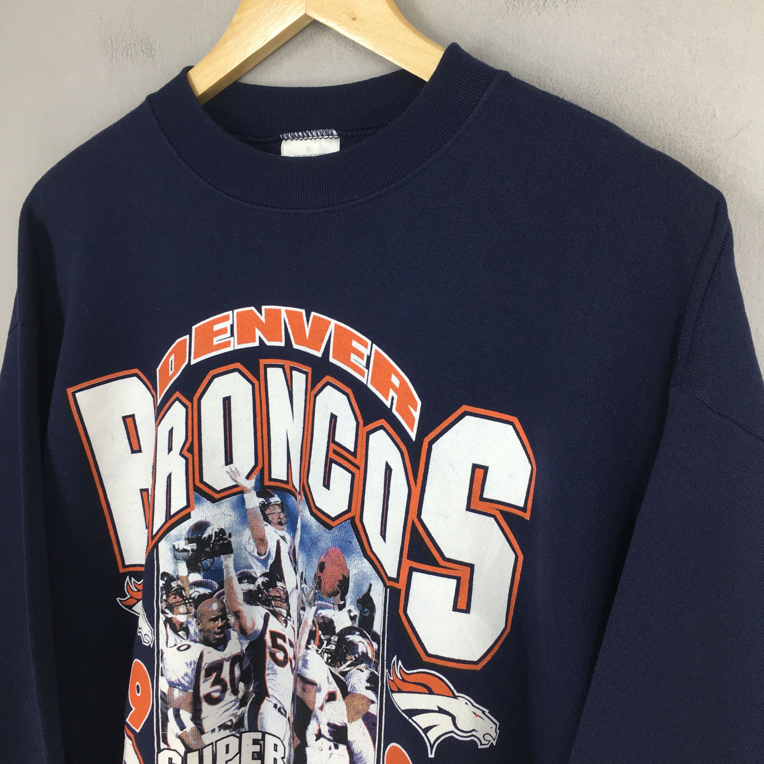NFL × Tultex × Vintage Denver Broncos Super Bowl XXXIII Champion NFL Sweatshirt Size US L / EU 52-54 / 3 - 3 Thumbnail