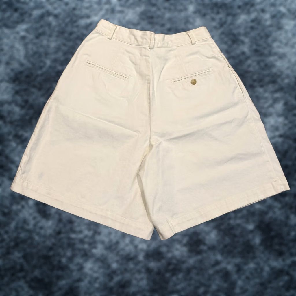 Polo Ralph Lauren VINTAGE Ralph Lauren Shorts Women’s 6 Chino High Rise Pleated Baggy White 90s USA Classic Preppy Cotton Polo Ralph Lauren Womens Size 28" / US 6 / IT 42 - 1 Thumbnail