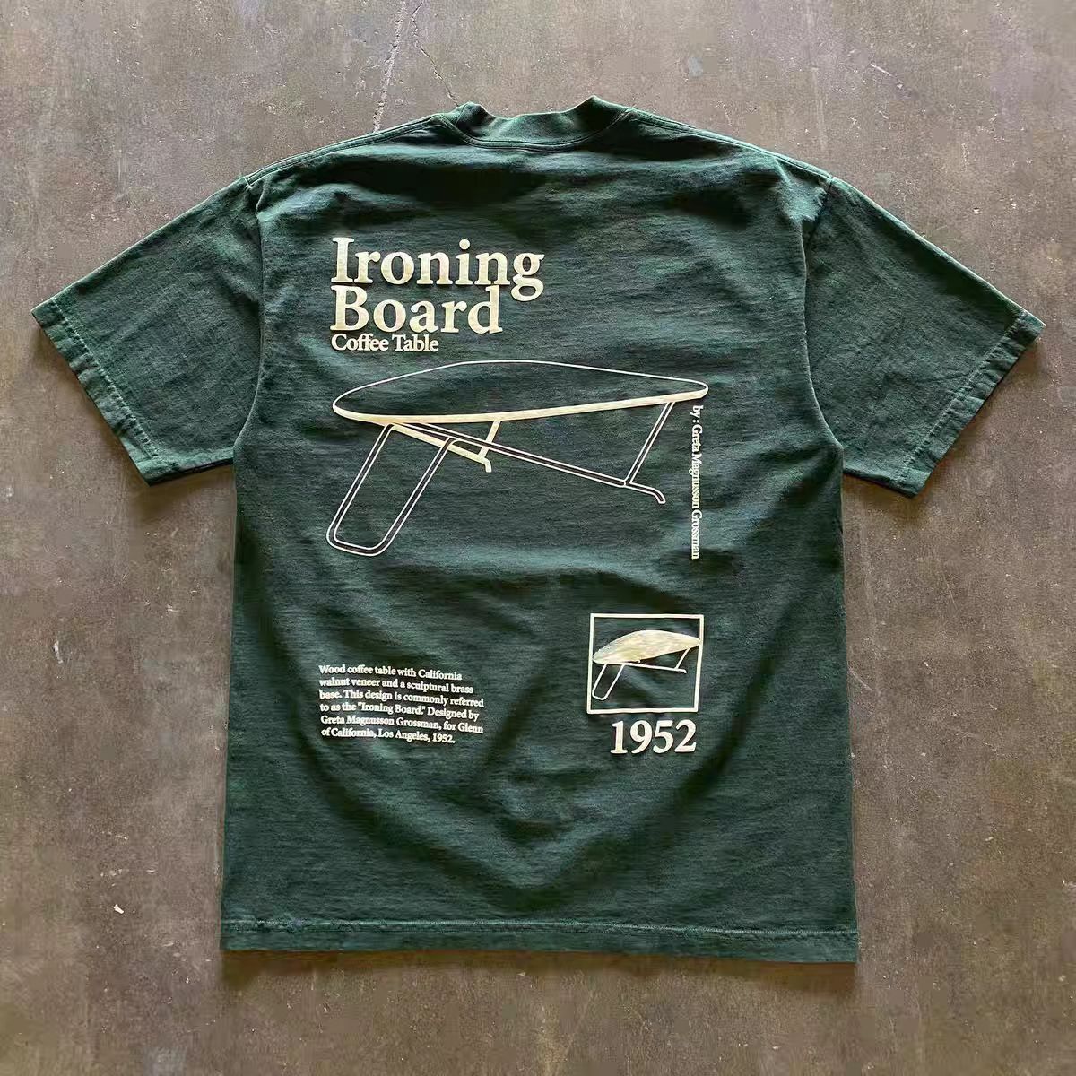 Vintage Green washed retro table print t-shirt Size US M / EU 48-50 / 2 - 1 Thumbnail