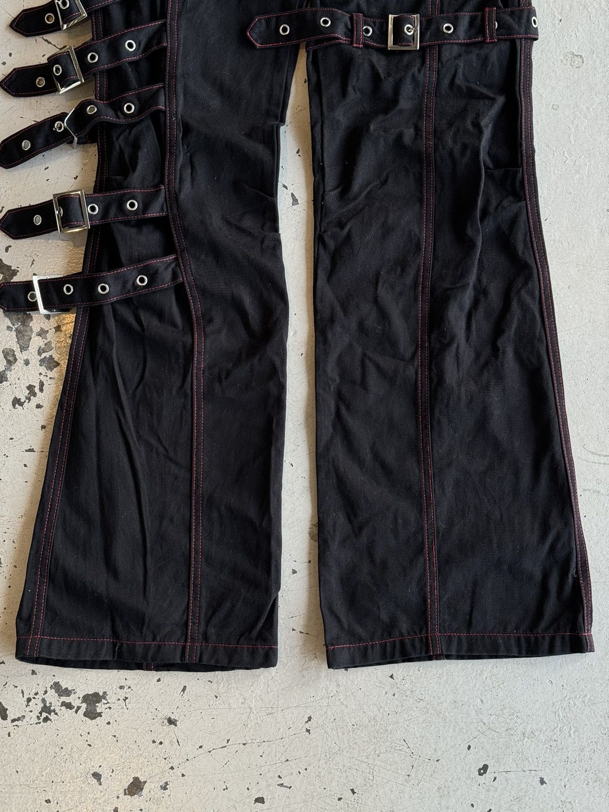 Japanese Brand Vintage Deorat Tactical Bondage Belt Riot Punk Flared Pants Size US 30 / EU 46 - 7 Thumbnail