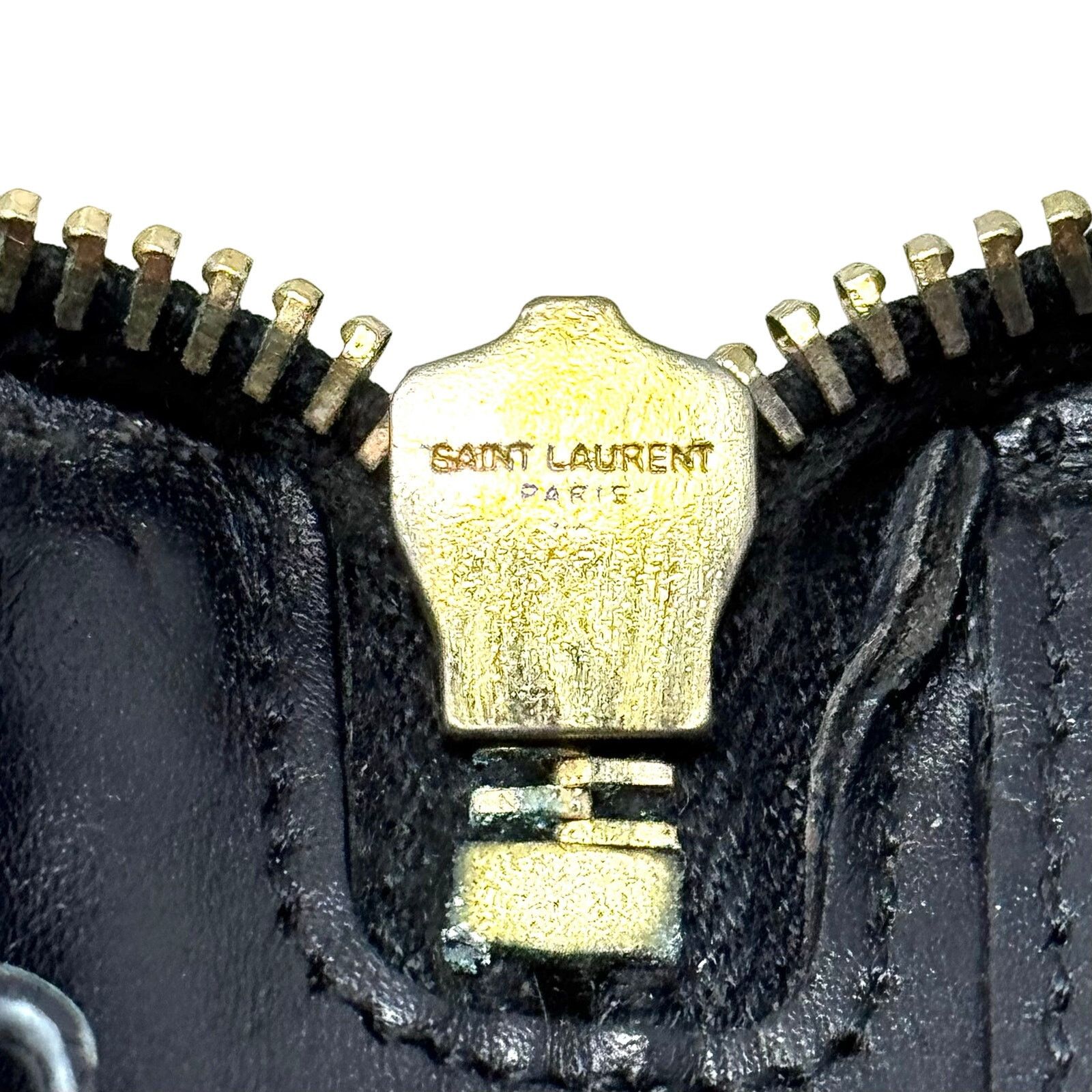 Saint Laurent Paris YSL Logo Zipper Wallet Size ONE SIZE - 17 Thumbnail