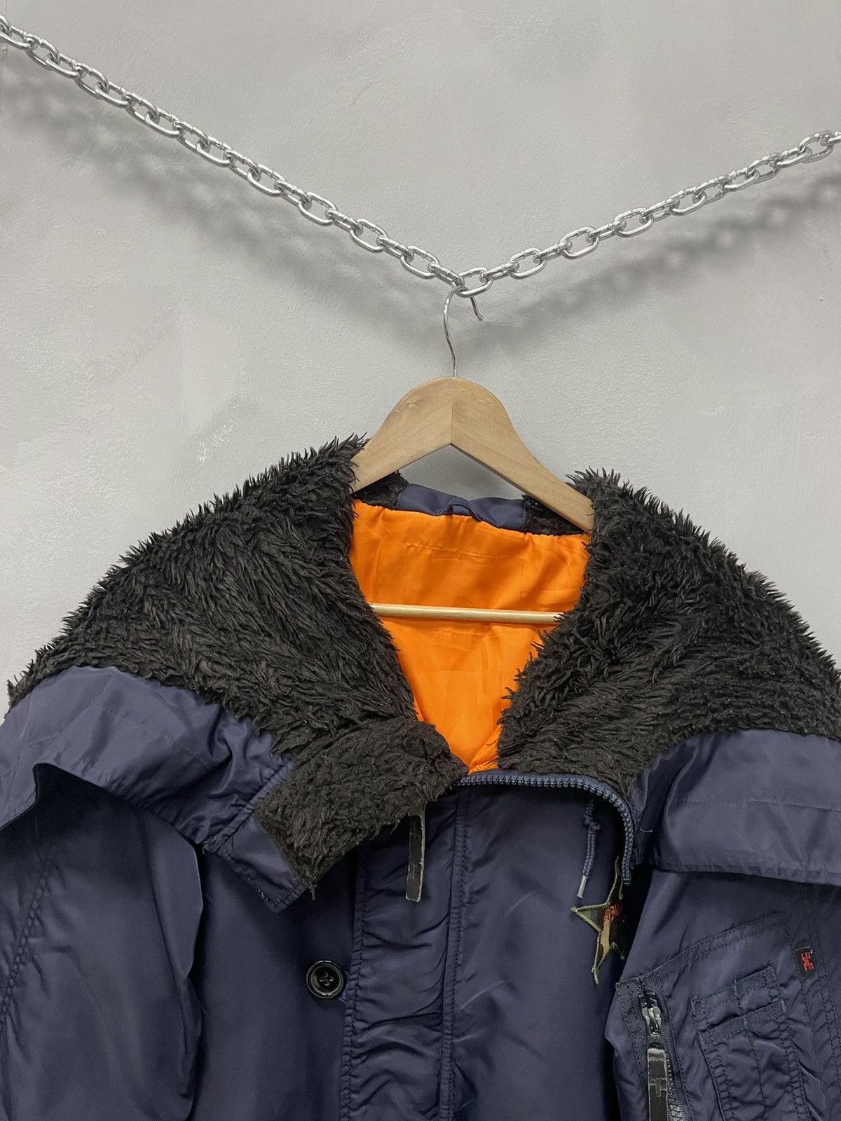 Vintage VINTAGE ZIP HOOD ALPHA NYLON BOMBER JACKET MILITARY 90s Size US L / EU 52-54 / 3 - 6 Thumbnail