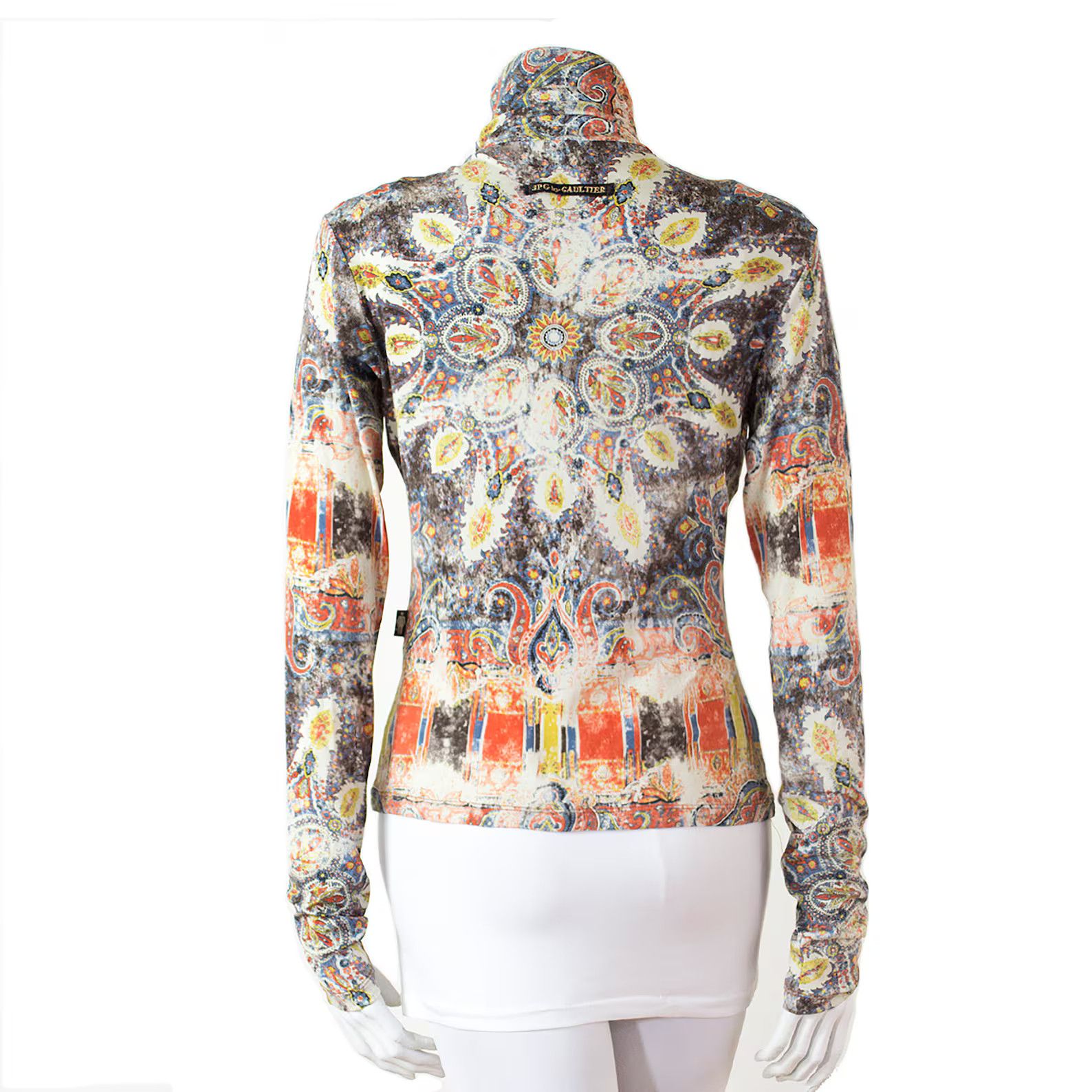Jean Paul Gaultier JEAN PAUL GAULTIER Long Sleeve Paisley Printed Sweater 90 Size US S / EU 44-46 / 1 - 4 Thumbnail