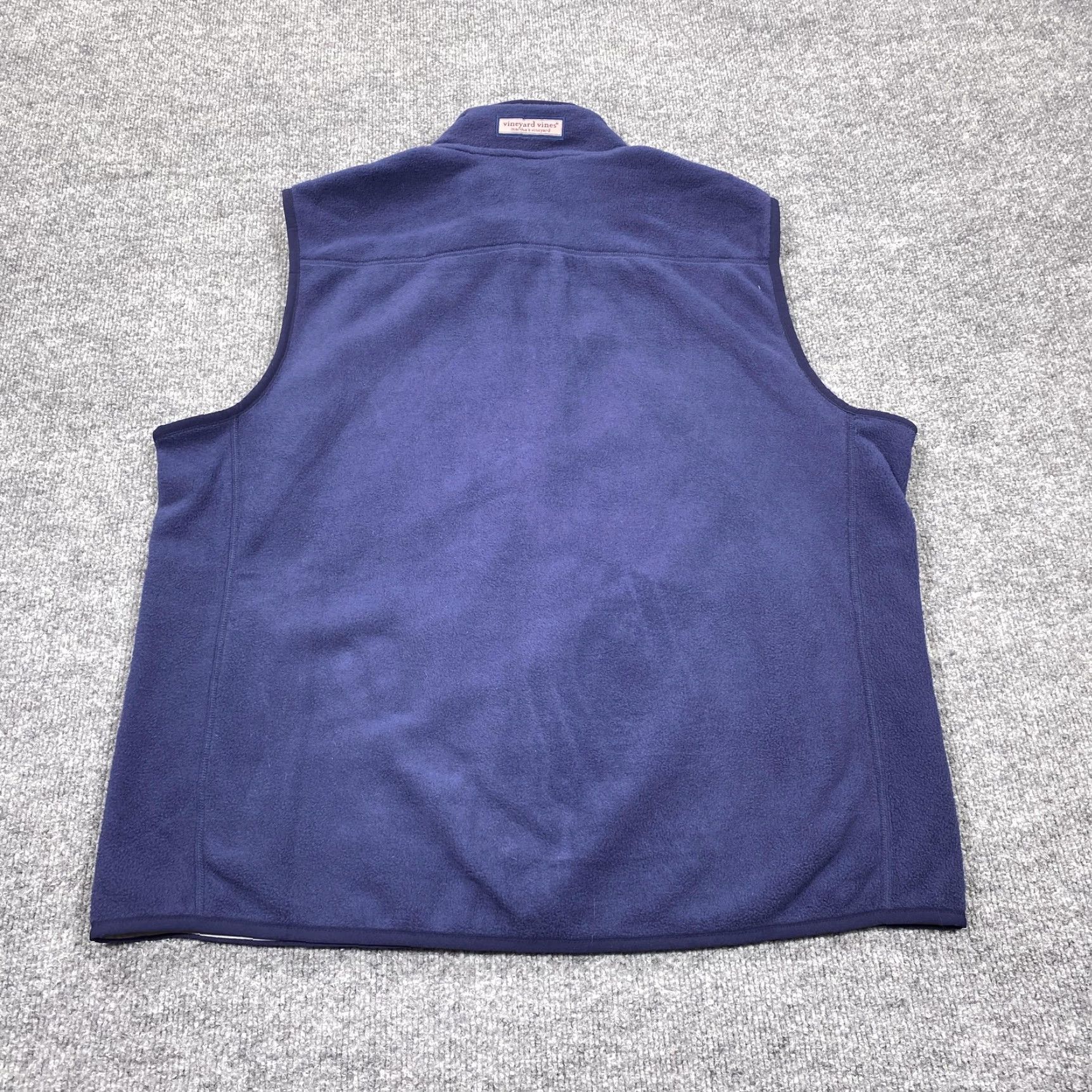 Vineyard Vines Vineyard Vines Sweater Vest Mens Large Blue Full Zip Fleece Mock Neck Logo Size US L / EU 52-54 / 3 - 5 Thumbnail