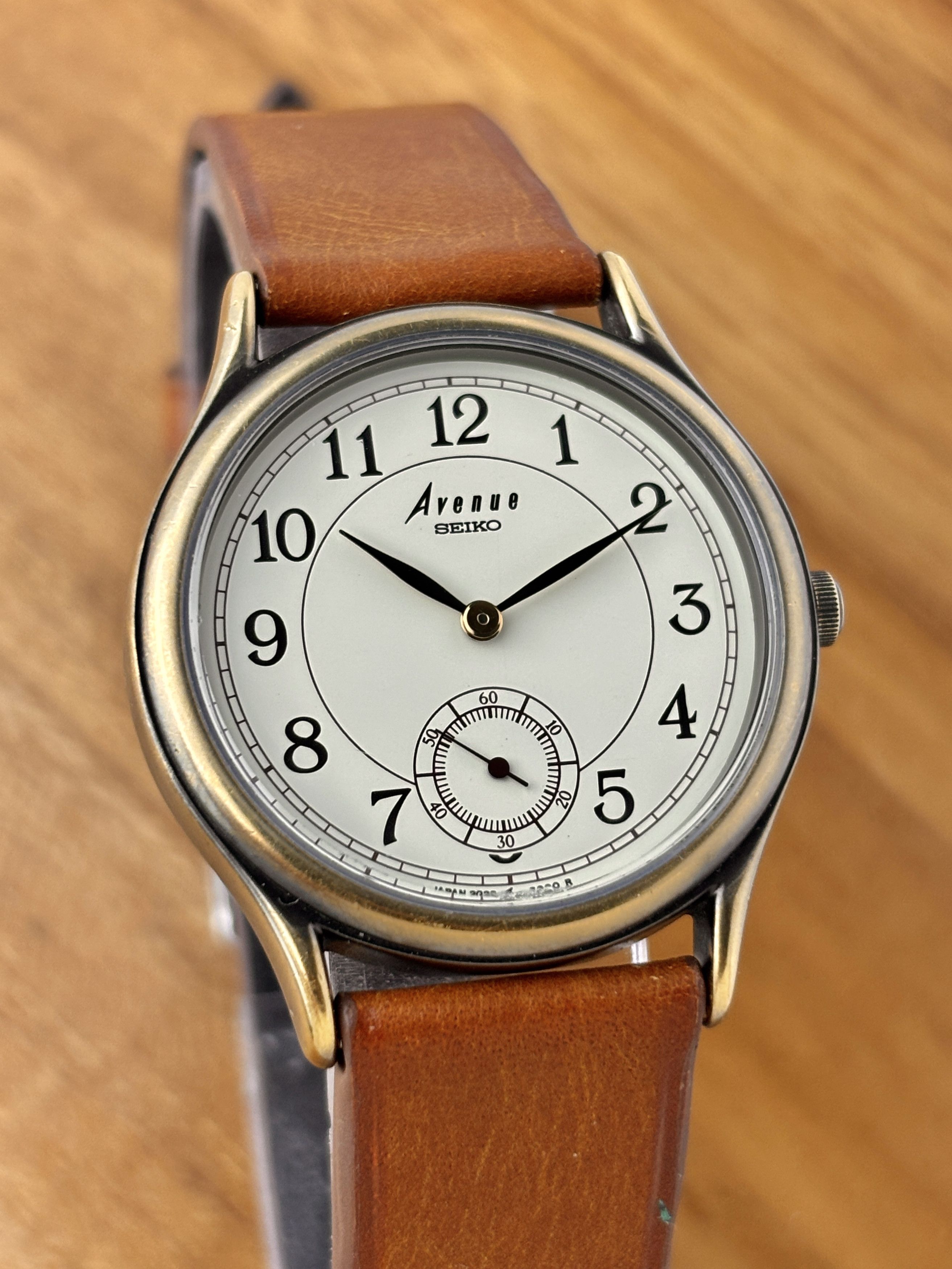 Seiko × Vintage Vintage 80s Seiko Avenue Small Sub Seconds serviced Size 32 - 1 Thumbnail