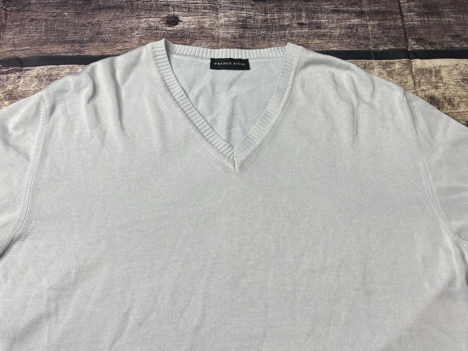Other Franco Ziche Sweater Mens Medium Cotton Baby Blue Italy Made Size US M / EU 48-50 / 2 - 4 Thumbnail