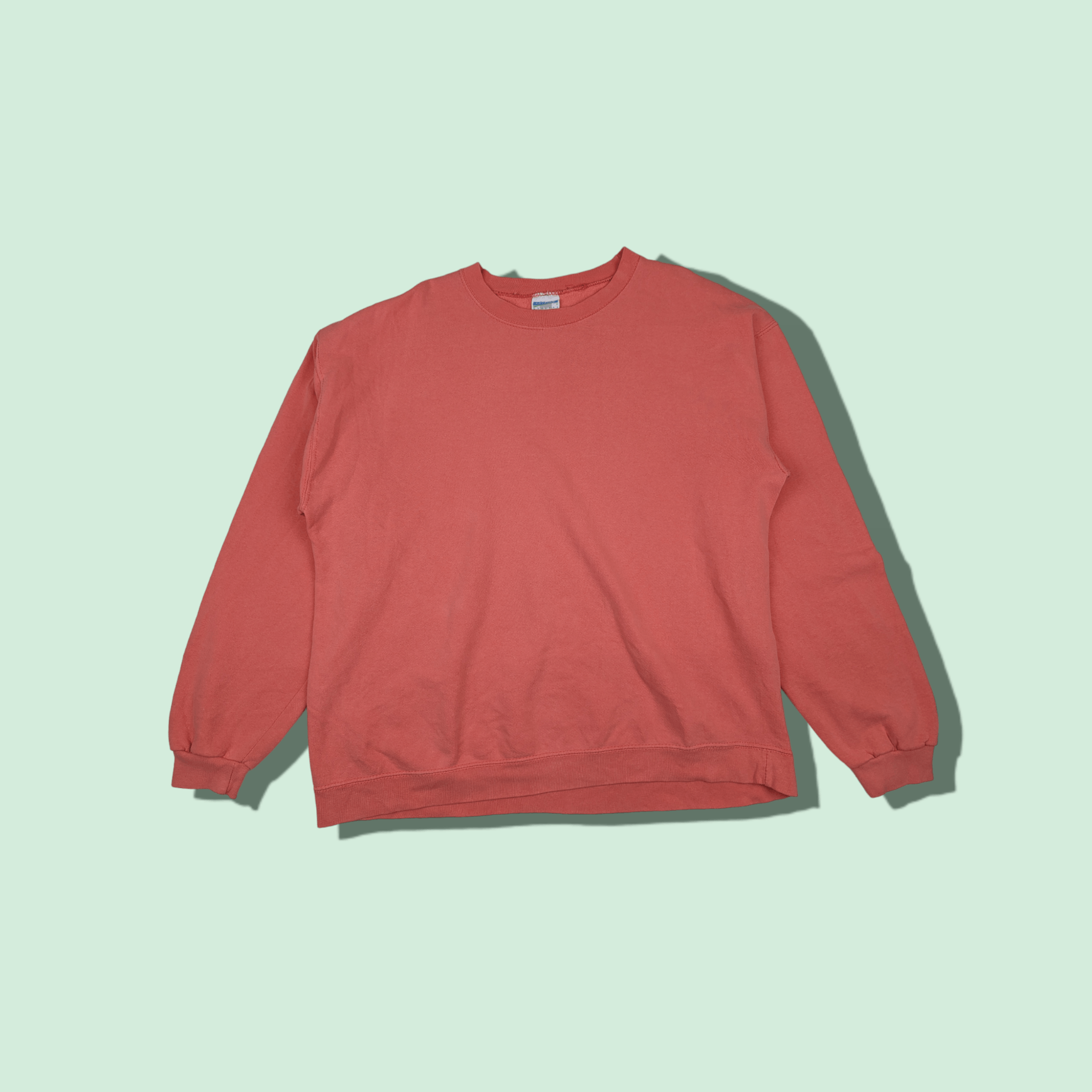 Vintage Vintage 90's CHEETAH Plain Peach Jumper Sweatshirt Size US L / EU 52-54 / 3 - 1 Thumbnail