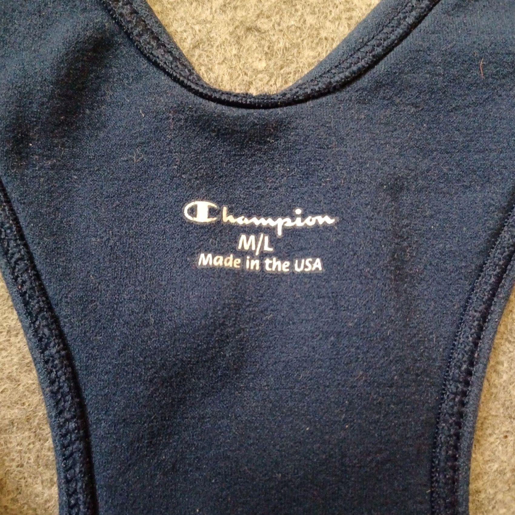 Champion VINTAGE Champion Tank Top Womens M/L Blue Racerback Athletic Sleeveless Scoop Neck Shirt Womens M Blue Racerback Athletic Sleeveless Scoop Neck Size M / US 6-8 / IT 42-44 - 3 Thumbnail