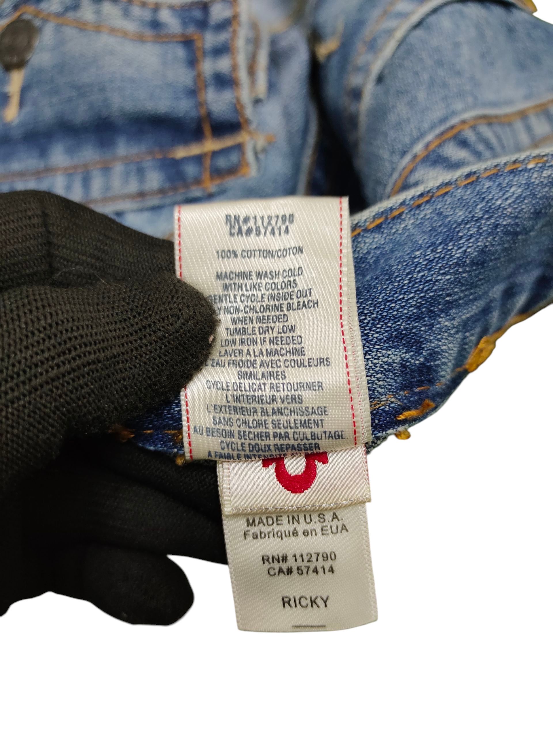 True Religion Vintage Y2k True Religion Usa Ricky Denim Jeans Size US 36 / EU 52 - 12 Thumbnail