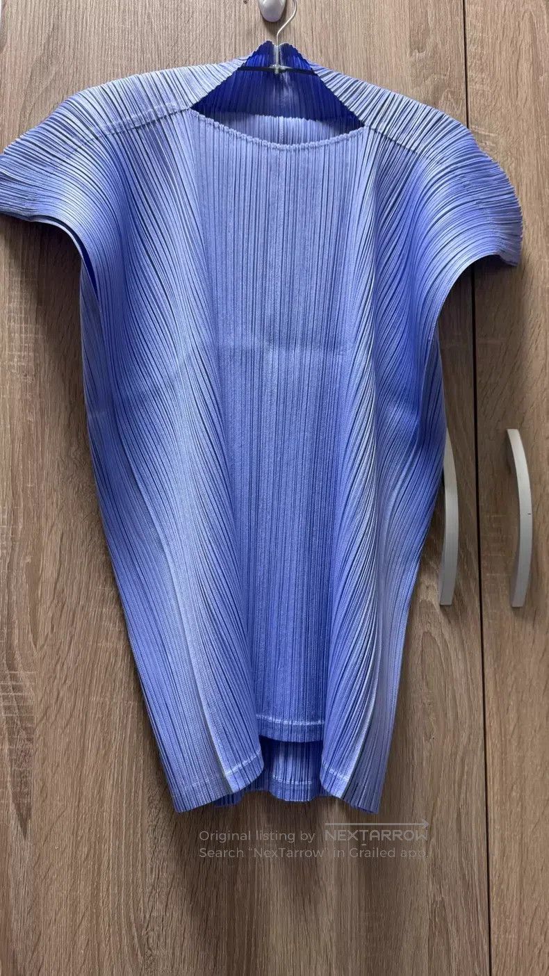 Issey Miyake Issey Miyake Purple Short Sleeve Top Size L / US 10 / IT 46 - 1 Thumbnail