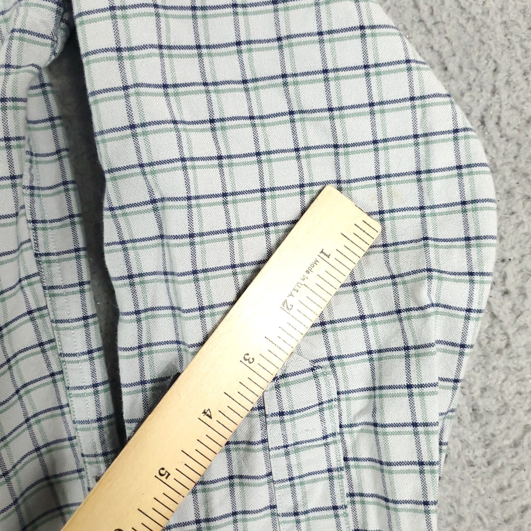 Abercrombie & Fitch Abercrombie & Fitch Shirt Mens Medium Blue Green Check Button Up Long Sleeve Size US XL / EU 56 / 4 - 3 Thumbnail