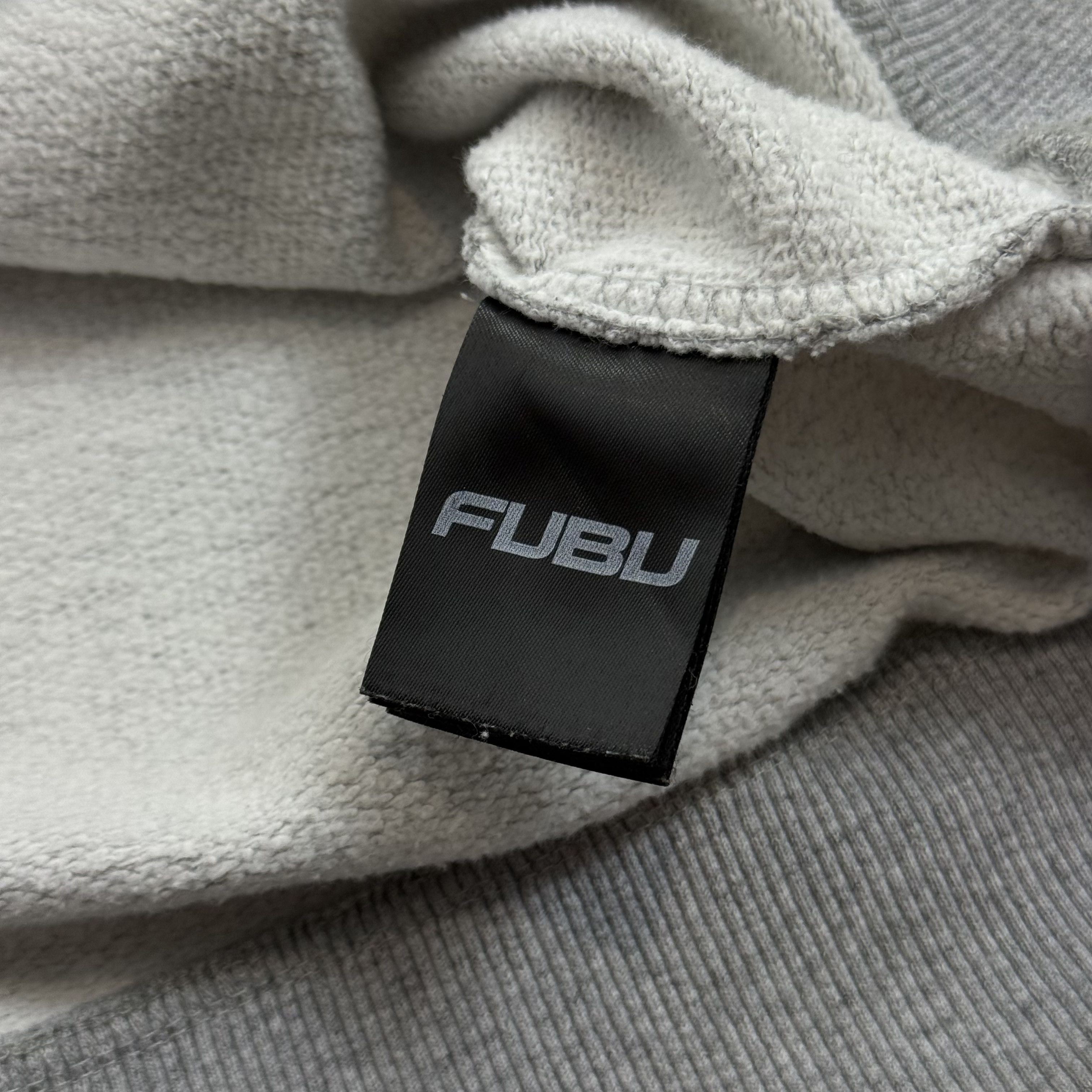 Fubu Vintage FUBU 90s Embroidered Grey Hoodie Hooded Sweat Size US XL / EU 56 / 4 - 10 Thumbnail