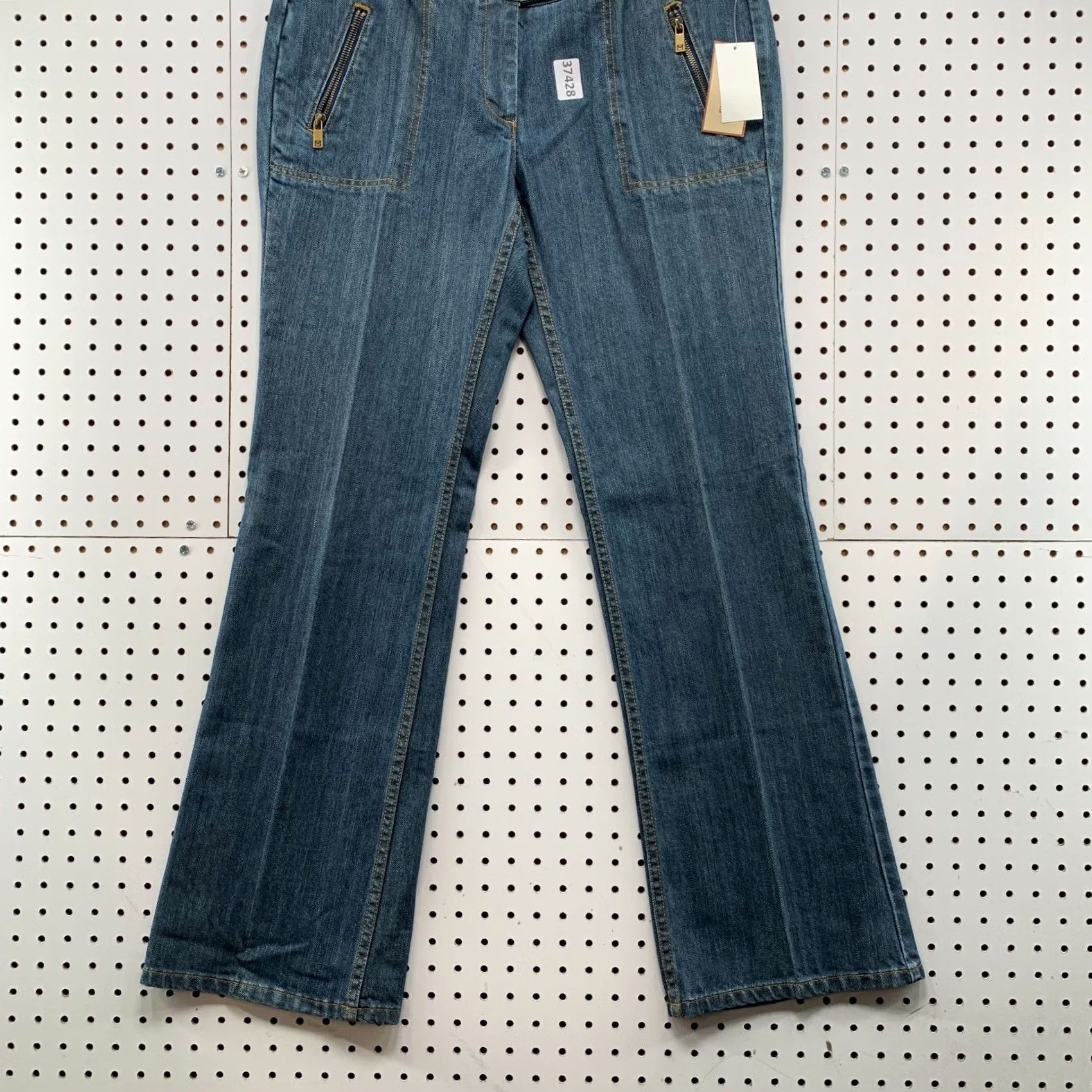 Michael Kors Michael Kors Denim Bootcut Jeans Womens 12 Blue Fits 33x32 Zip Pockets Size 34" / US 12 / IT 48 - 3 Thumbnail