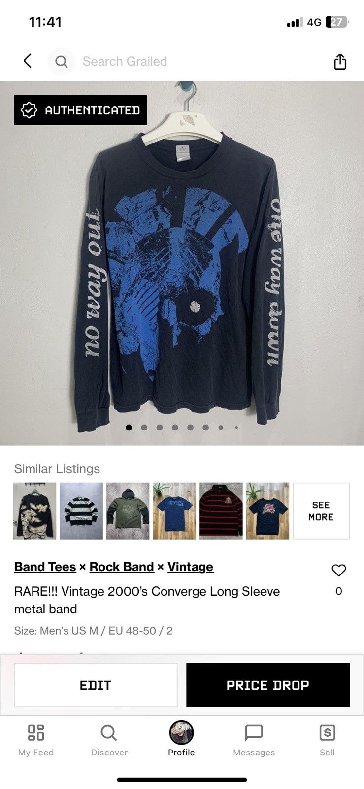 Band Tees RARE!!! Vintage 2000’s Converge Long Sleeve metal band Size US M / EU 48-50 / 2 - 21 Thumbnail