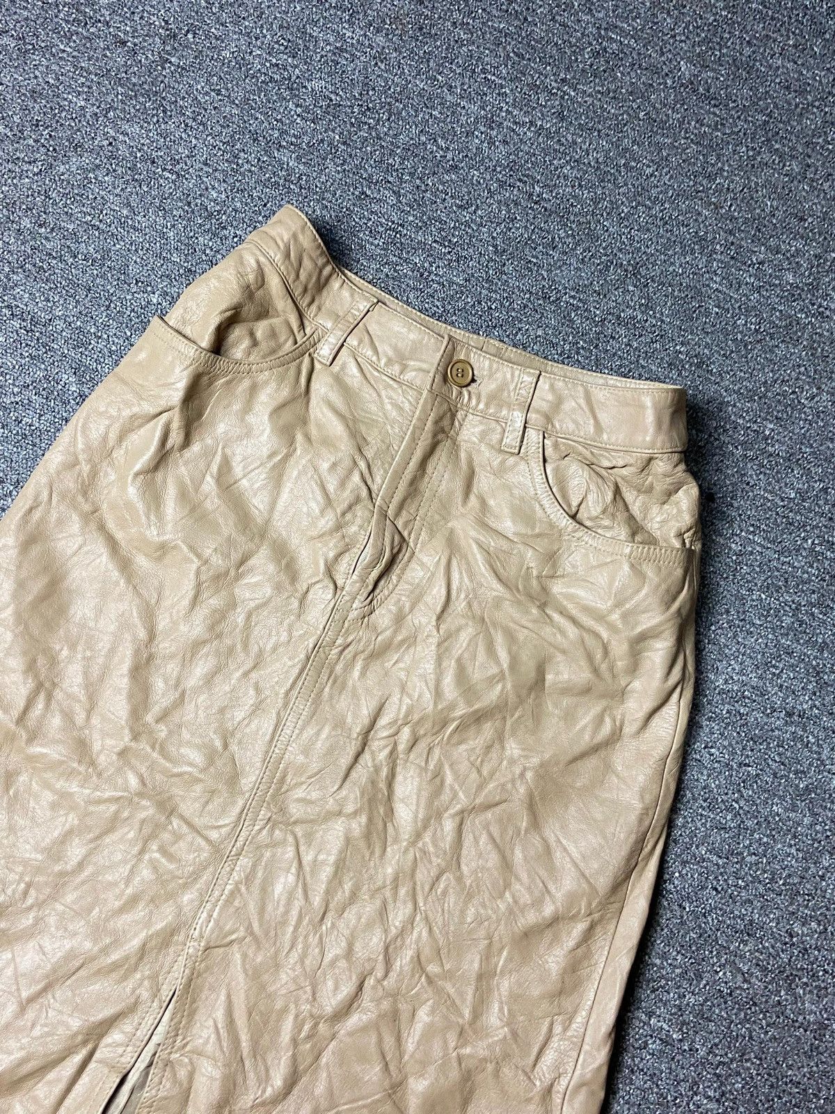 Japanese Brand A/T Brand Leather Maxi Skirt (151) Size 24" / US 00 / IT 34 - 9 Thumbnail