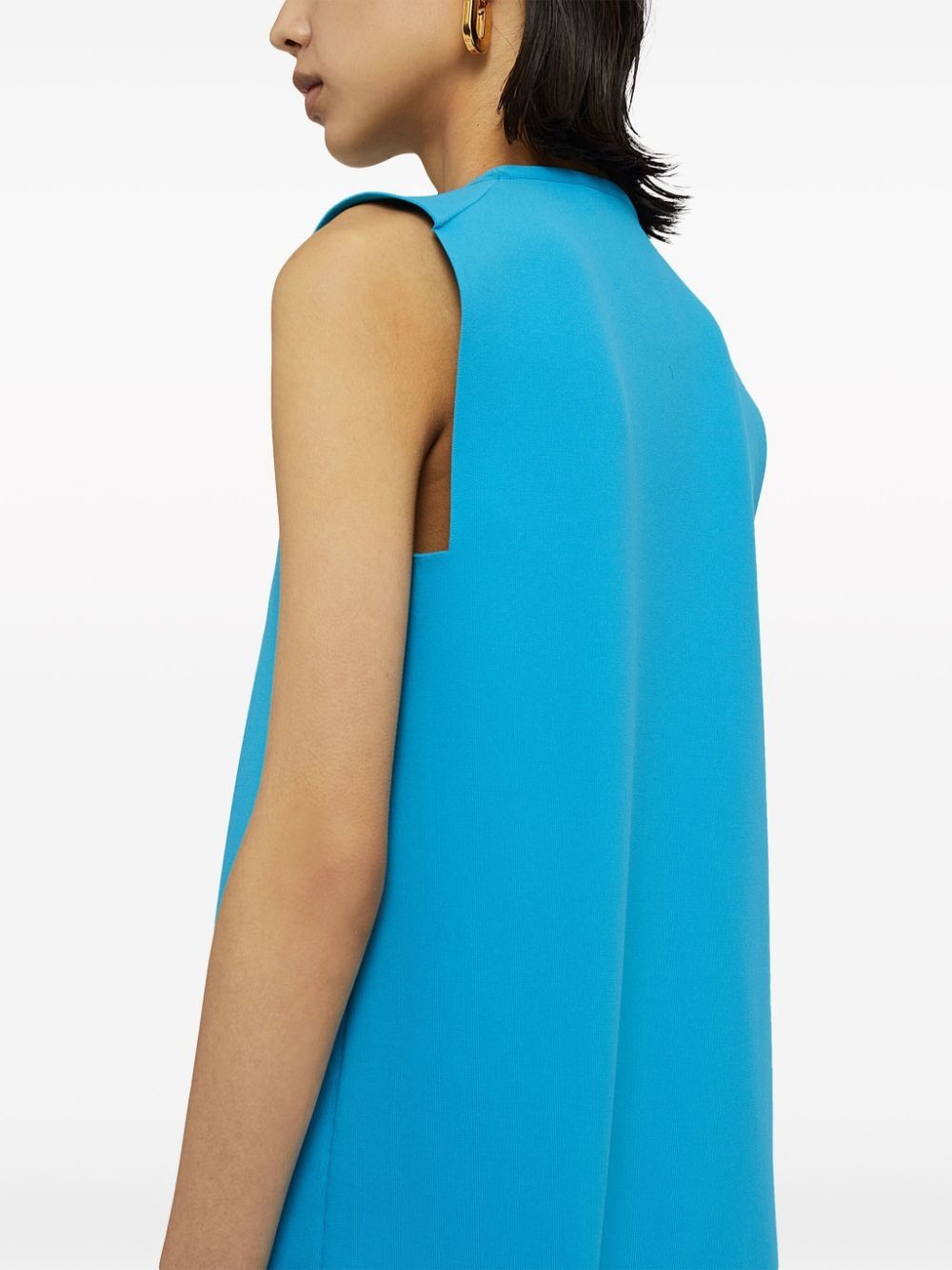 Jil Sander o1w1db10825 Sleeveless Mini Dress in Blue Size L / US 10 / IT 46 - 6 Thumbnail