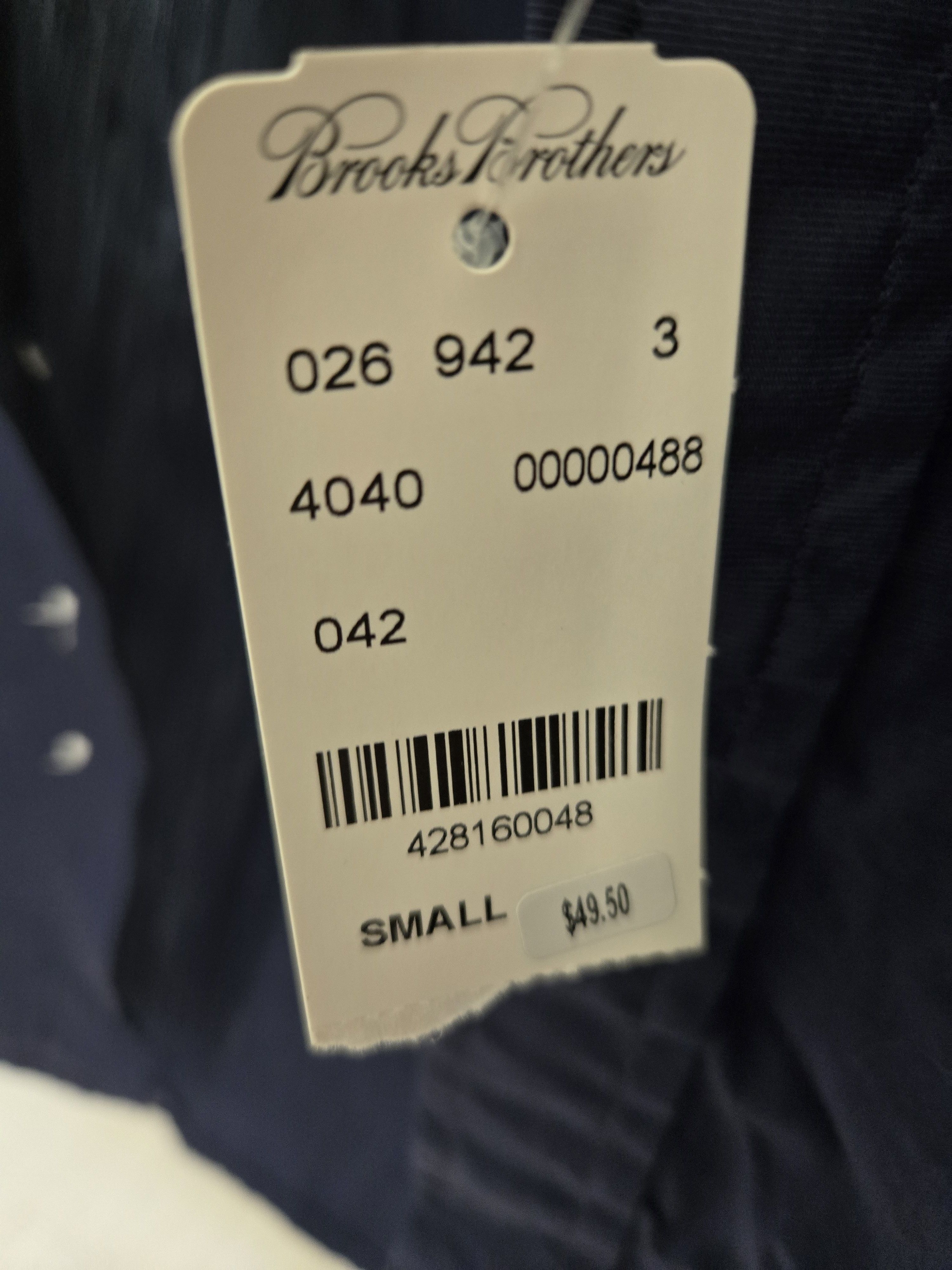 Brooks Brothers Brooks Brothers New with Tags Navy 100% cotton button down Size US S / EU 44-46 / 1 - 8 Thumbnail