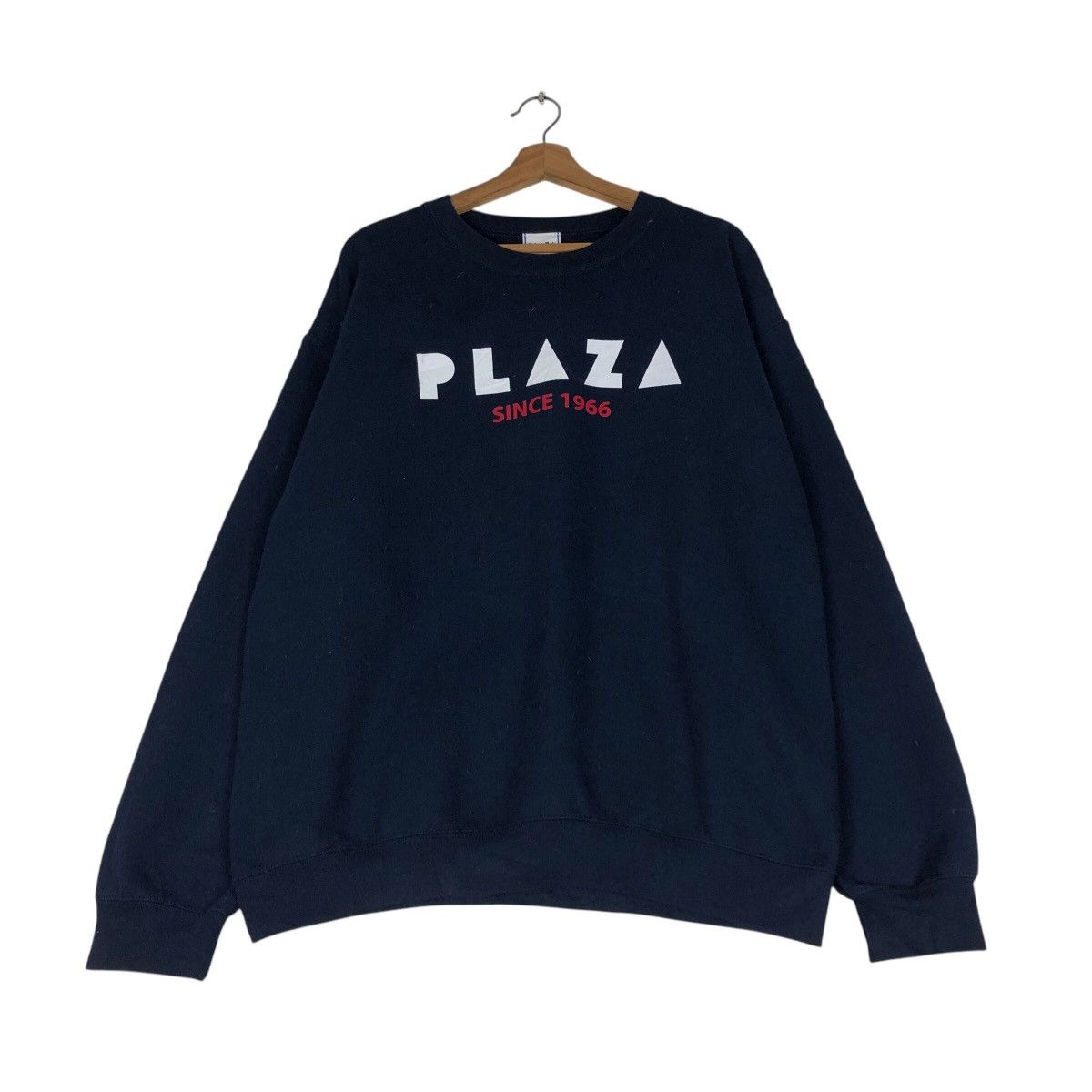 Japanese Brand PLAZA “Since 1966” Minimal Logo Crewneck — Navy Vintage Fit Size US L / EU 52-54 / 3 - 3 Thumbnail