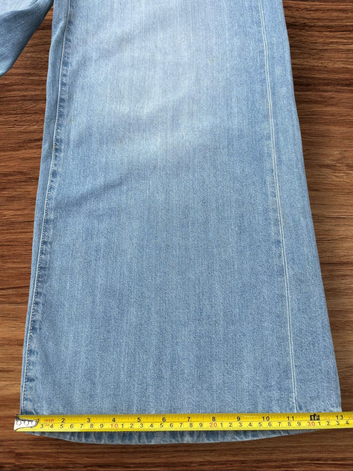 GU × Japanese Brand × Uniqlo Vintage Japanese Brand GU Super Wide Leg Blue Washed Jeans Size 26" / US 2 / IT 38 - 14 Thumbnail