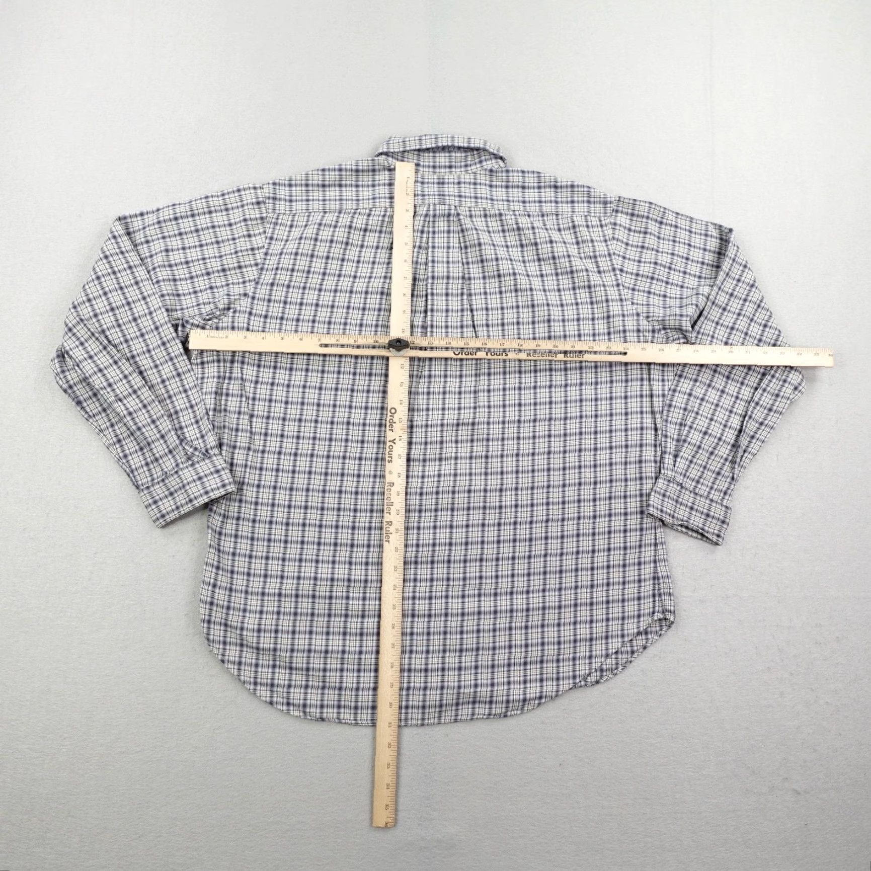 Ralph Lauren VINTAGE Ralph Lauren Flannel Shirt Mens XL Black Plaid Button-Up Classic Fit Size US XL / EU 56 / 4 - 5 Thumbnail