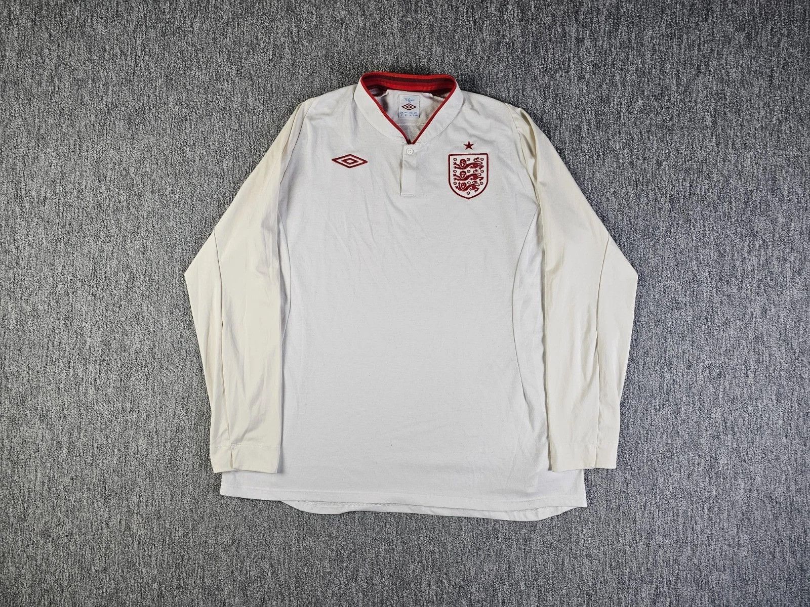 Umbro Umbro England 2012 Home Jersey Long Sleeve White XXL Tailor Size US XXL / EU 58 / 5 - 5 Thumbnail