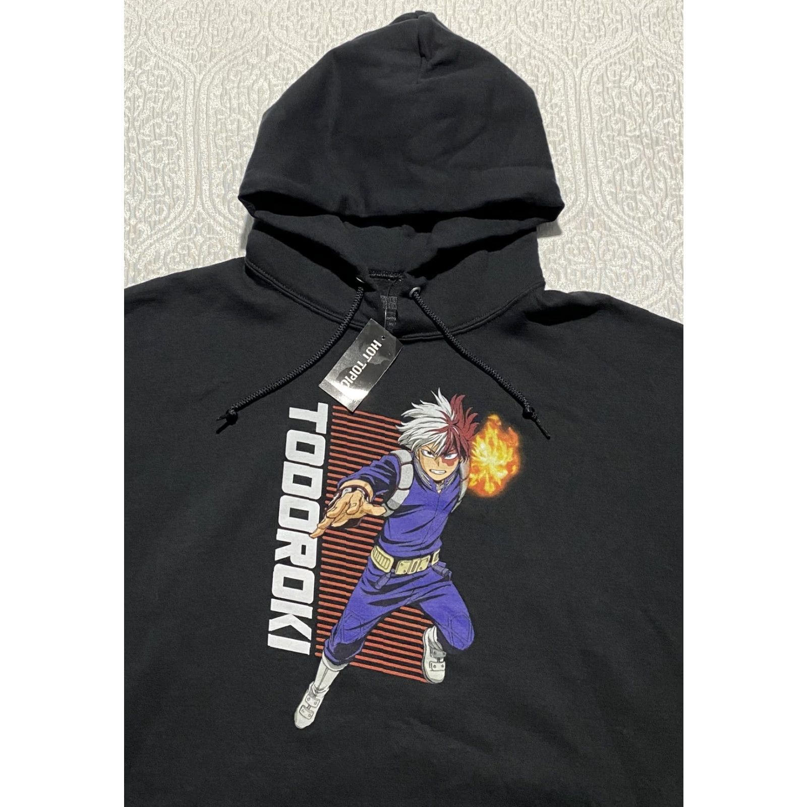 Vintage My Hero Academia Shoto Todoroki Hoodie Mens XL Black Flashfreeze Heatwave Hoodie Pullover Graphic Print Pockets Hooded JANOS? Size US XL / EU 56 / 4 - 2 Thumbnail