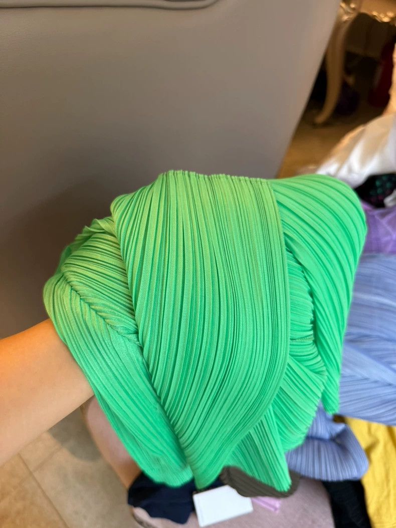 Issey Miyake Issey Miyake size:3 Apple green pleated cardigan Size XS / US 0-2 / IT 36-38 - 6 Thumbnail
