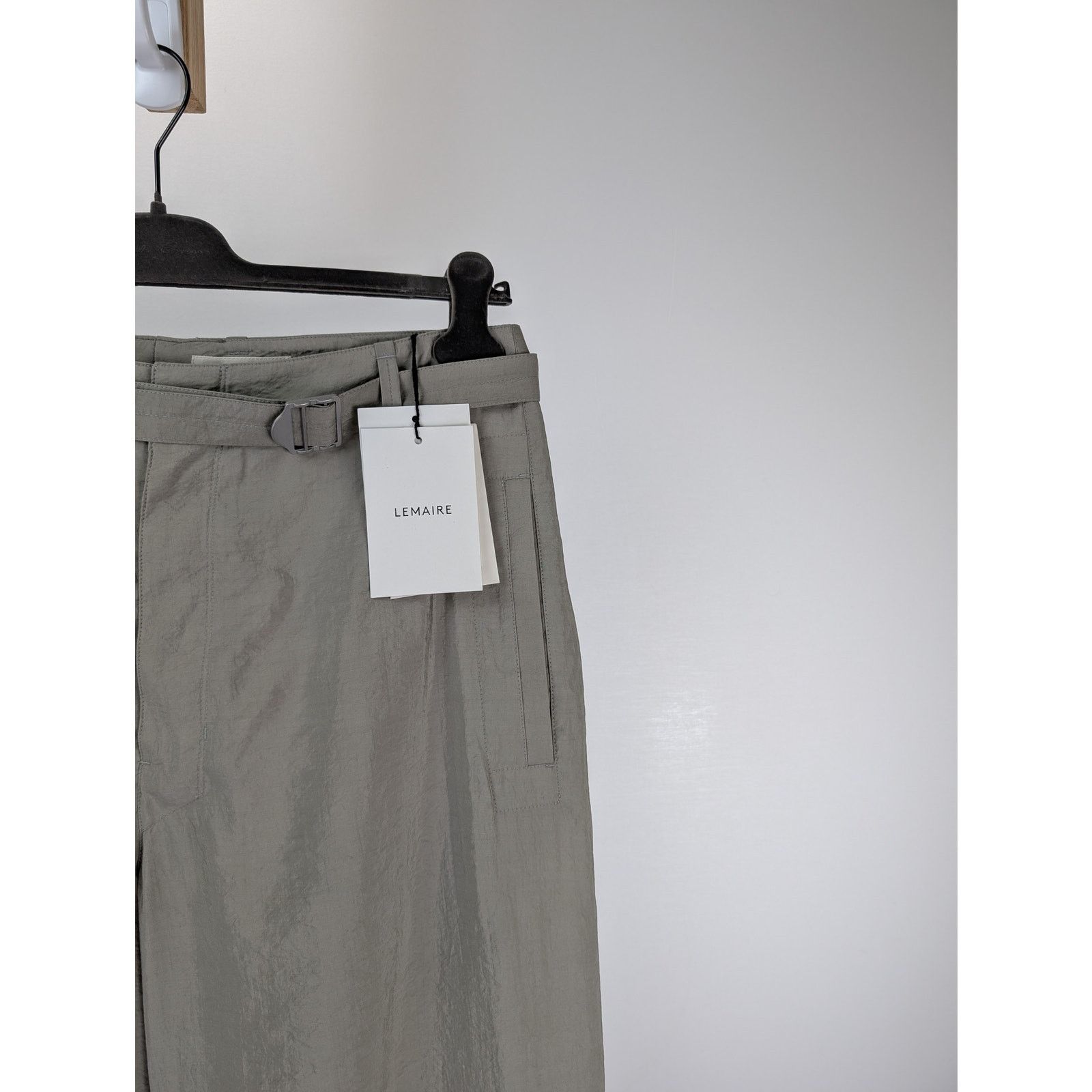 Lemaire o1rshd1 CC20 Seamless Belted Pants in Light Misty Grey Size US 34 / EU 50 - 4 Thumbnail