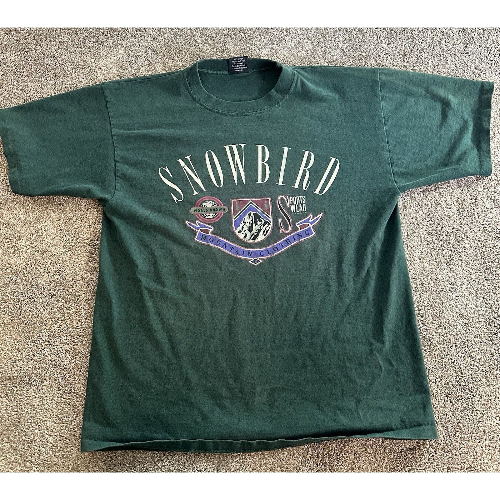 Other VTG Green Snowbird Single Stitch Sports Wear Mountain L Size US L / EU 52-54 / 3 - 3 Thumbnail