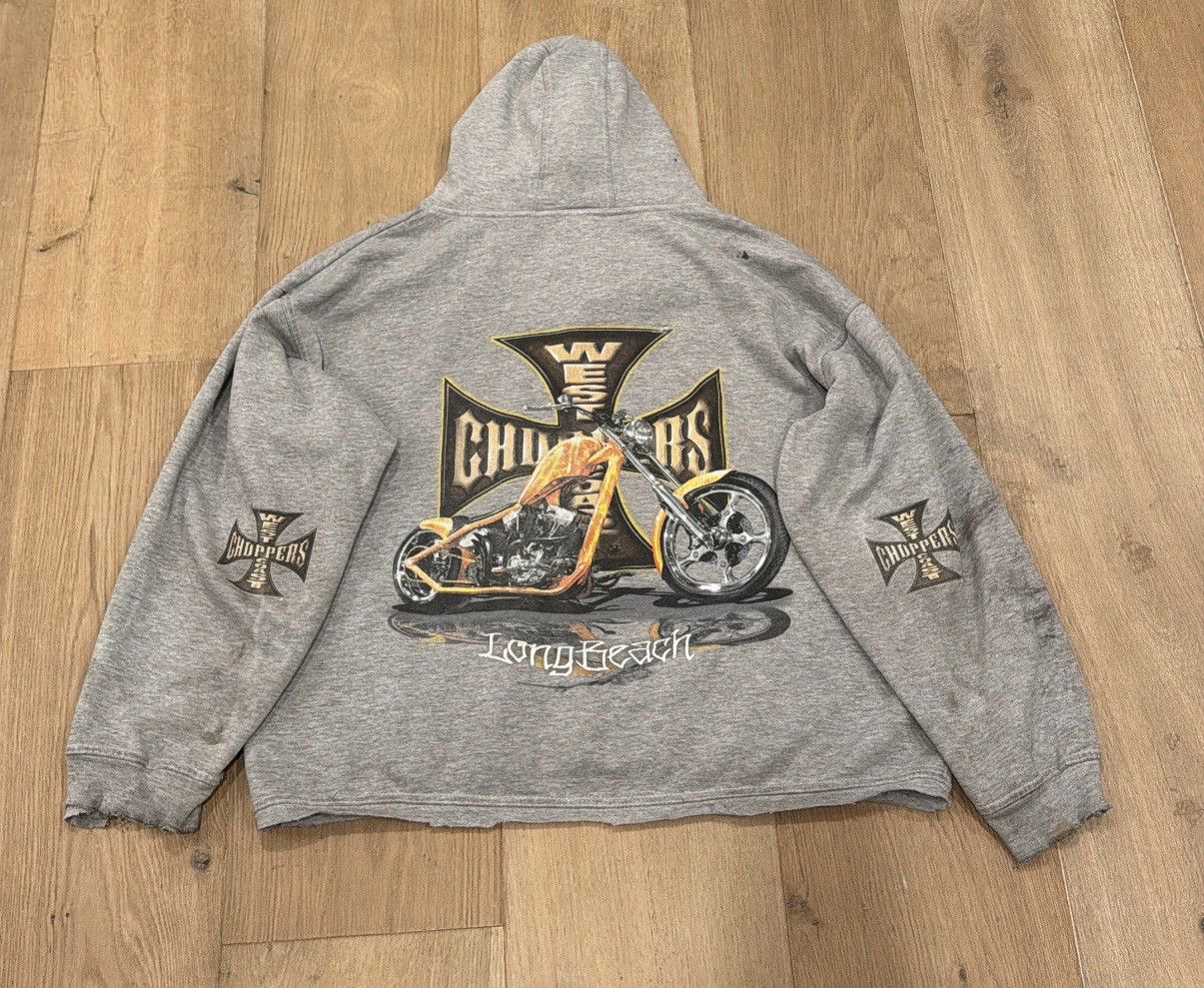 West Coast Choppers Vintage West Coast Choppers Hoodie *CRAZY FADE & DISTRESS* Size US L / EU 52-54 / 3 - 5 Thumbnail