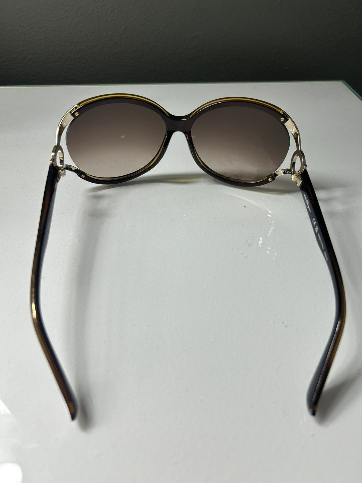 Salvatore Ferragamo Salvatore Ferragamo SF600S Brown Oval Shaped Sunglasses Size ONE SIZE - 8 Thumbnail