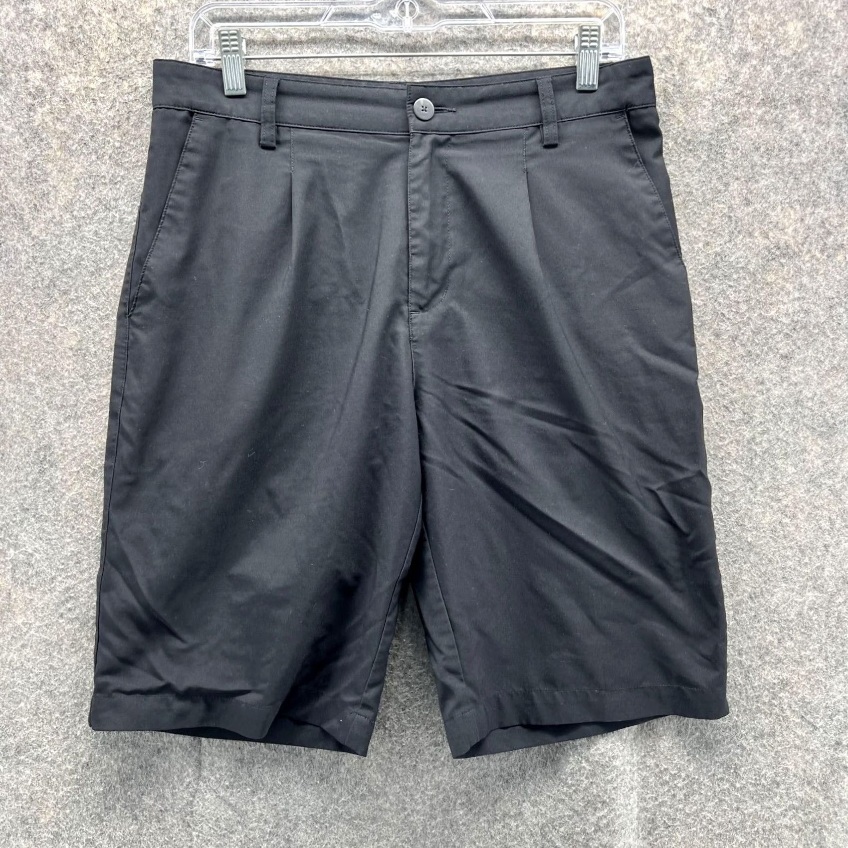 Adidas Adidas Shorts Men 30 Black Chino Flat Front Climalite Athletic Golf Trefoil Size US 30 / EU 46 - 2 Thumbnail