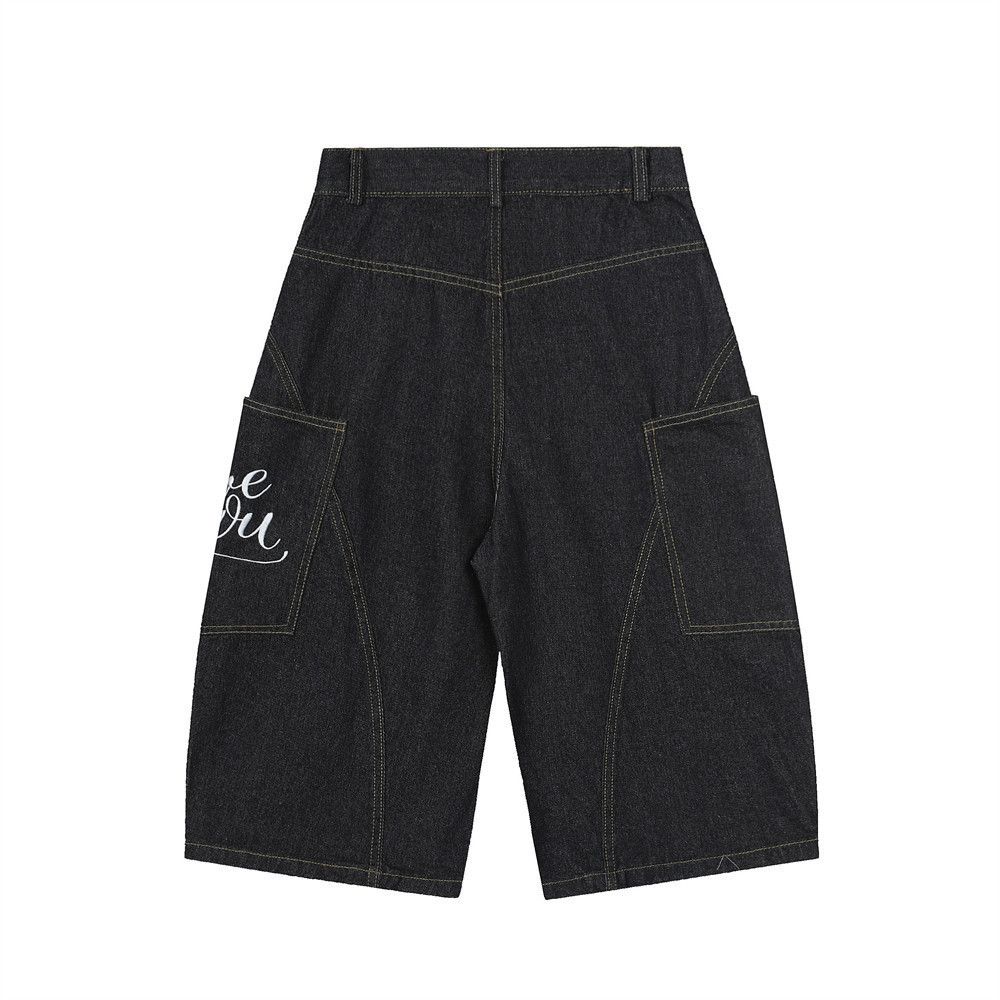 Japanese Brand × Vintage Vintage washed distressed embroidered pocket denim shorts Size US 32 / EU 48 - 2 Thumbnail
